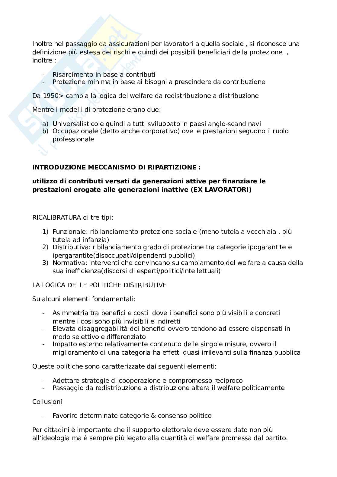 Sistemi comparati di welfare Pag. 6