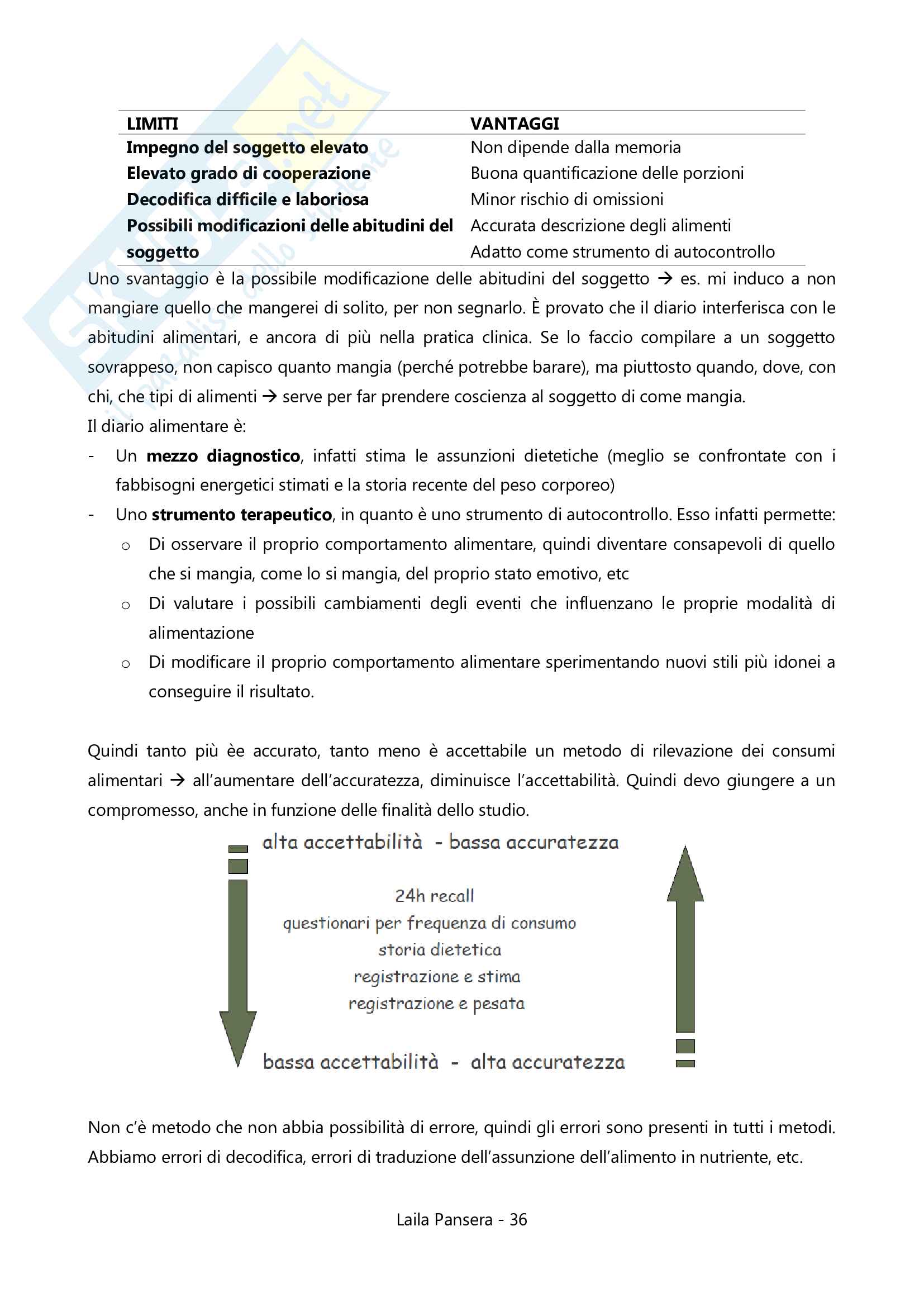 Alimentazione e promozione della salute, parte 1: metodologia Pag. 36