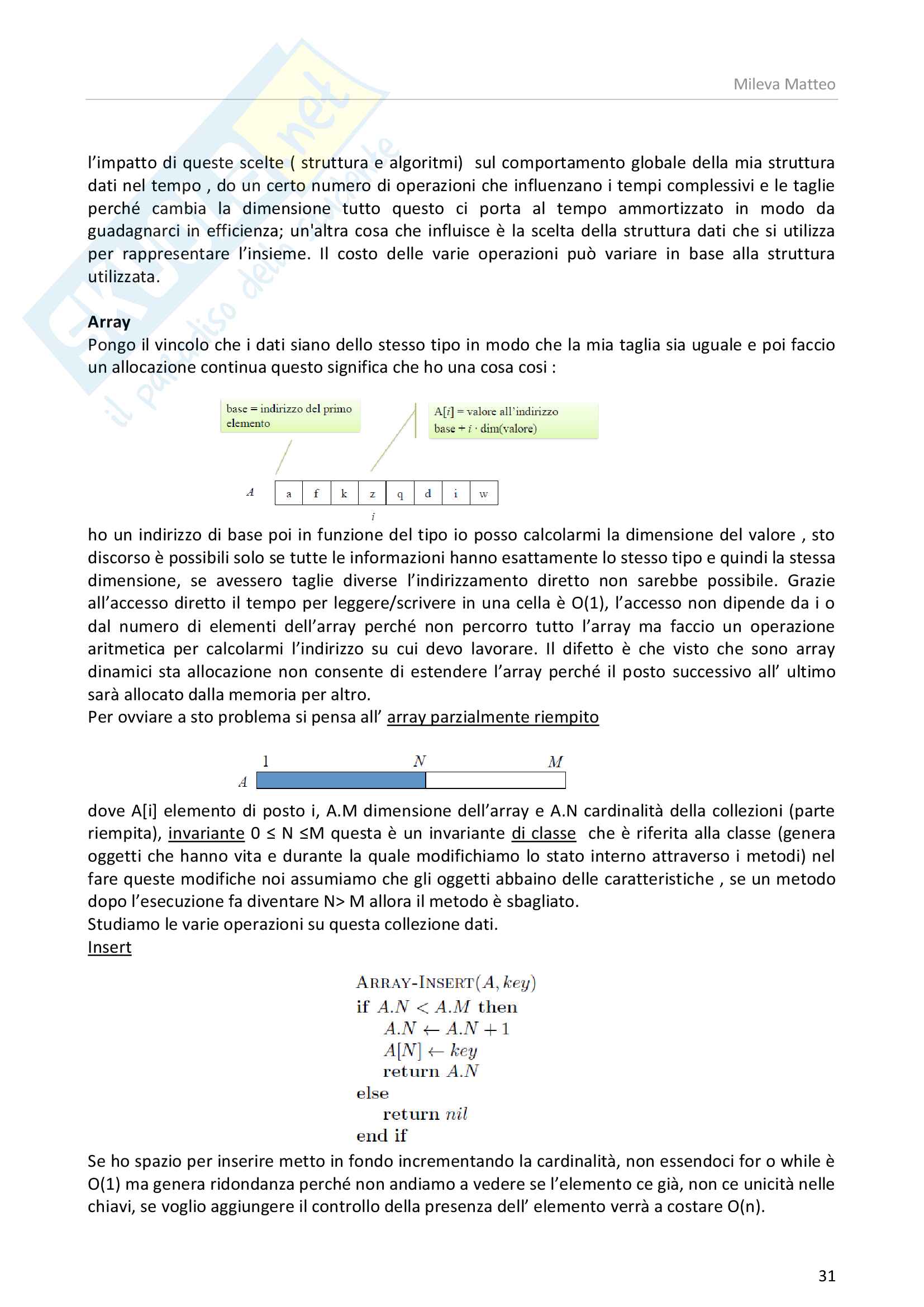 Algoritmi e strutture dati Pag. 31