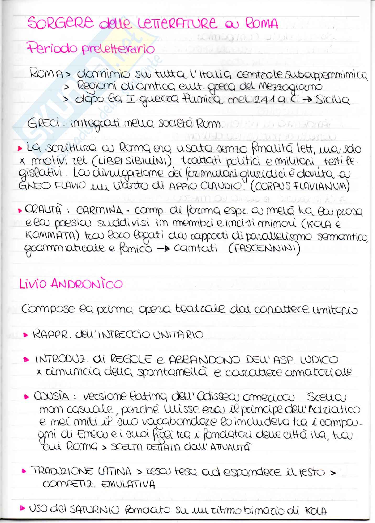 Letteratura Latina Pag. 41