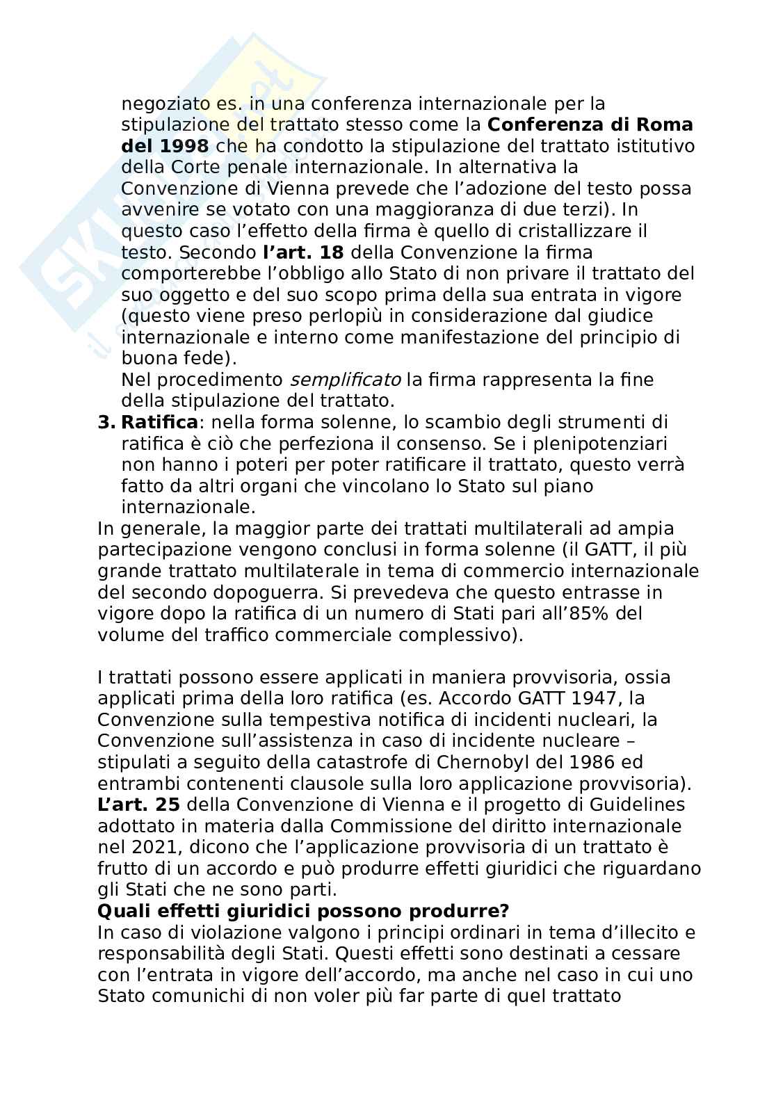 Riassunto esame Diritto internazionale, Prof. Re Jacopo, libro consigliato Corso di diritto internazionale , De Sena, Starita Pag. 11