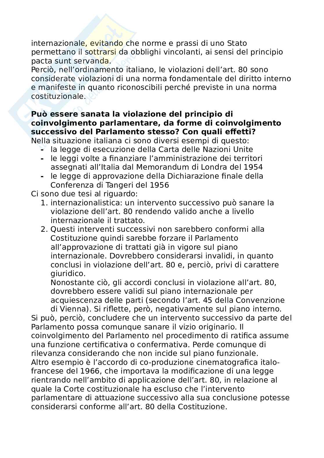 Riassunto esame Diritto internazionale, Prof. Re Jacopo, libro consigliato Corso di diritto internazionale , De Sena, Starita Pag. 16