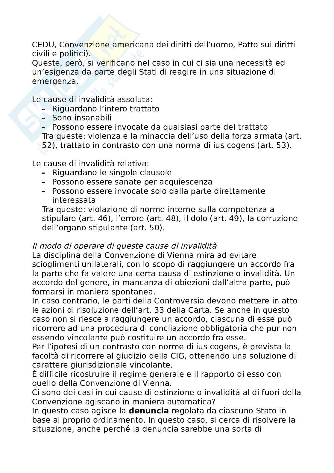 Riassunto esame Diritto internazionale, Prof. Re Jacopo, libro consigliato Corso di diritto internazionale , De Sena, Starita Pag. 21