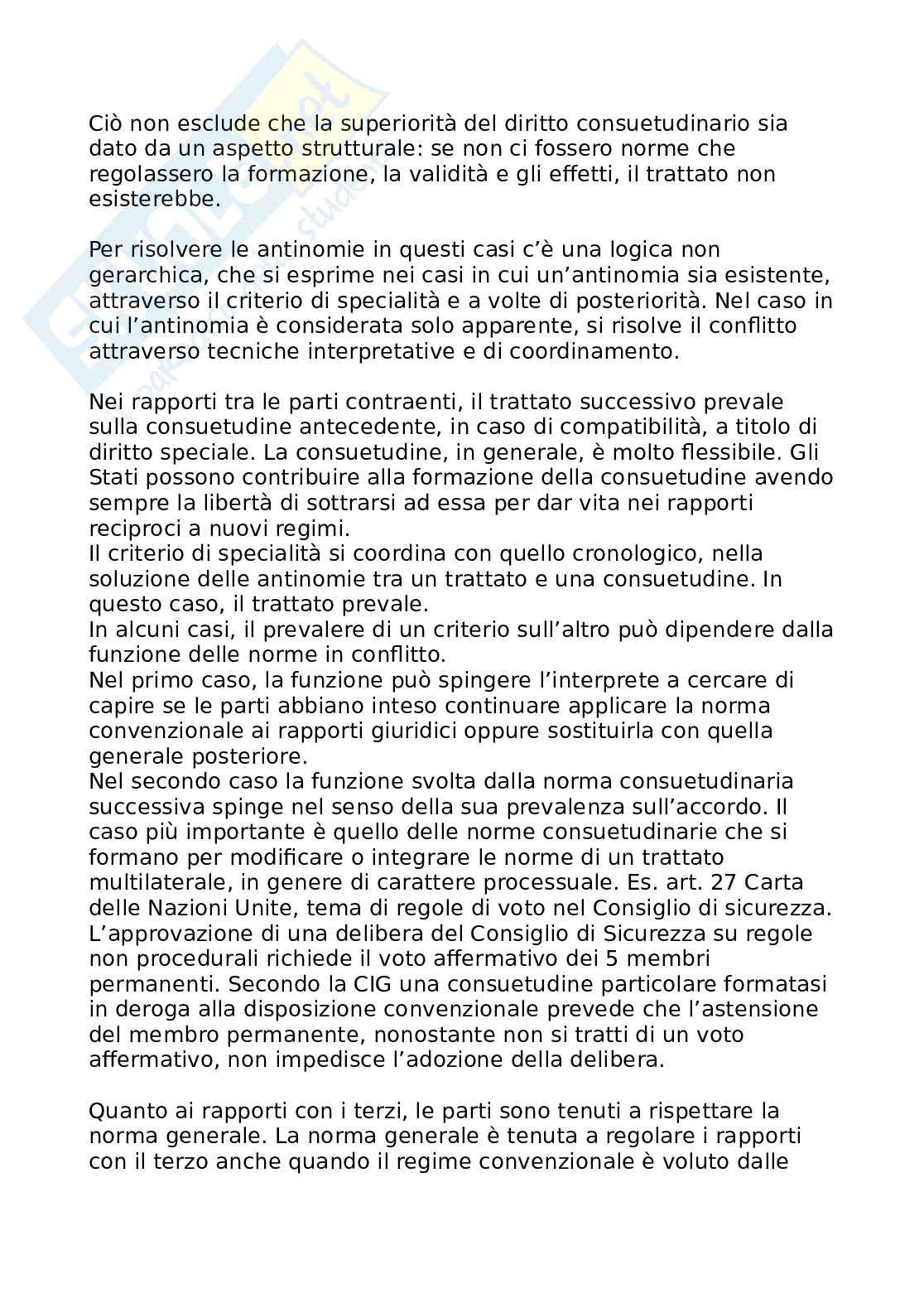 Riassunto esame Diritto internazionale, Prof. Re Jacopo, libro consigliato Corso di diritto internazionale , De Sena, Starita Pag. 31