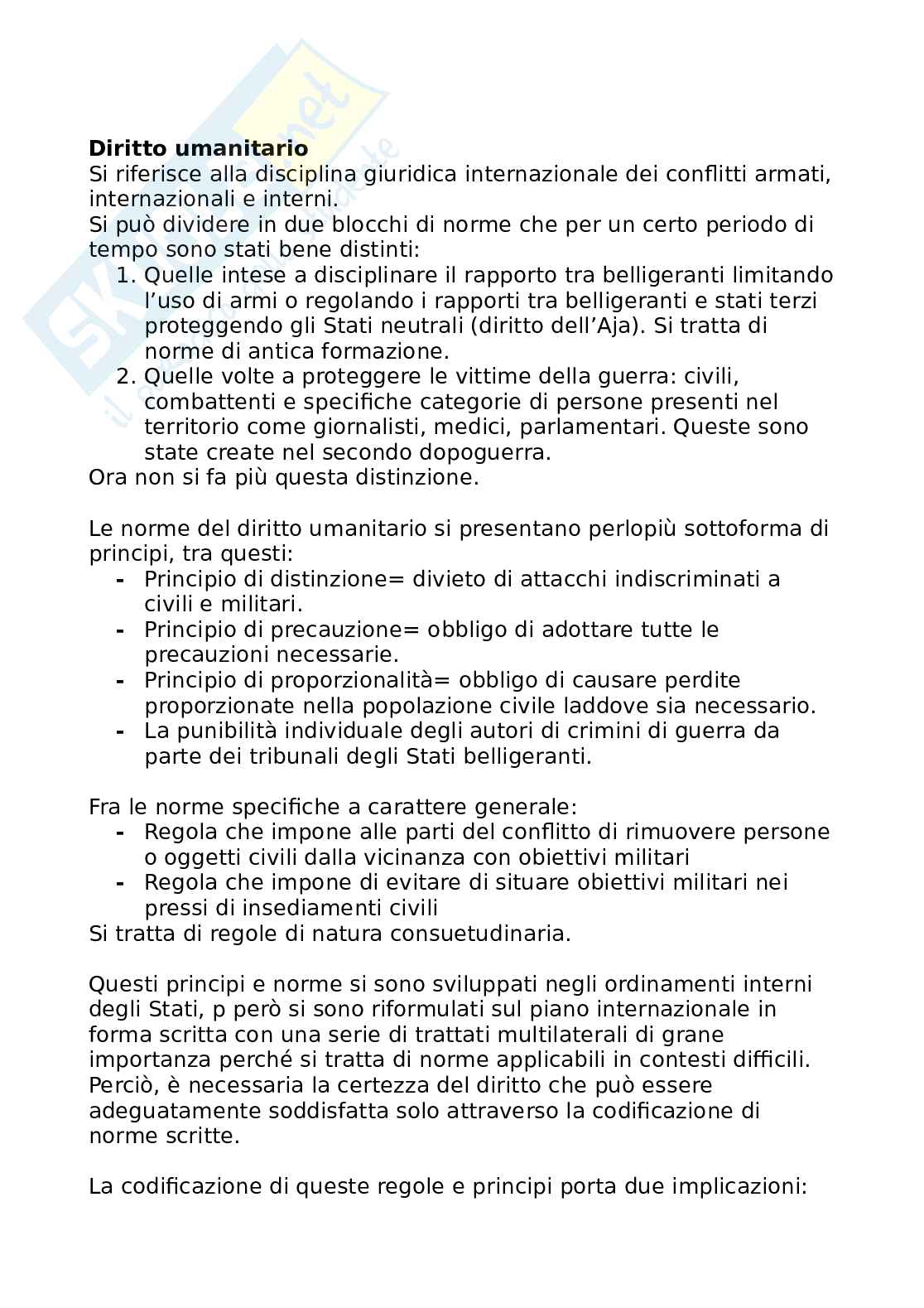 Riassunto esame Diritto internazionale, Prof. Re Jacopo, libro consigliato Corso di diritto internazionale , De Sena, Starita Pag. 41