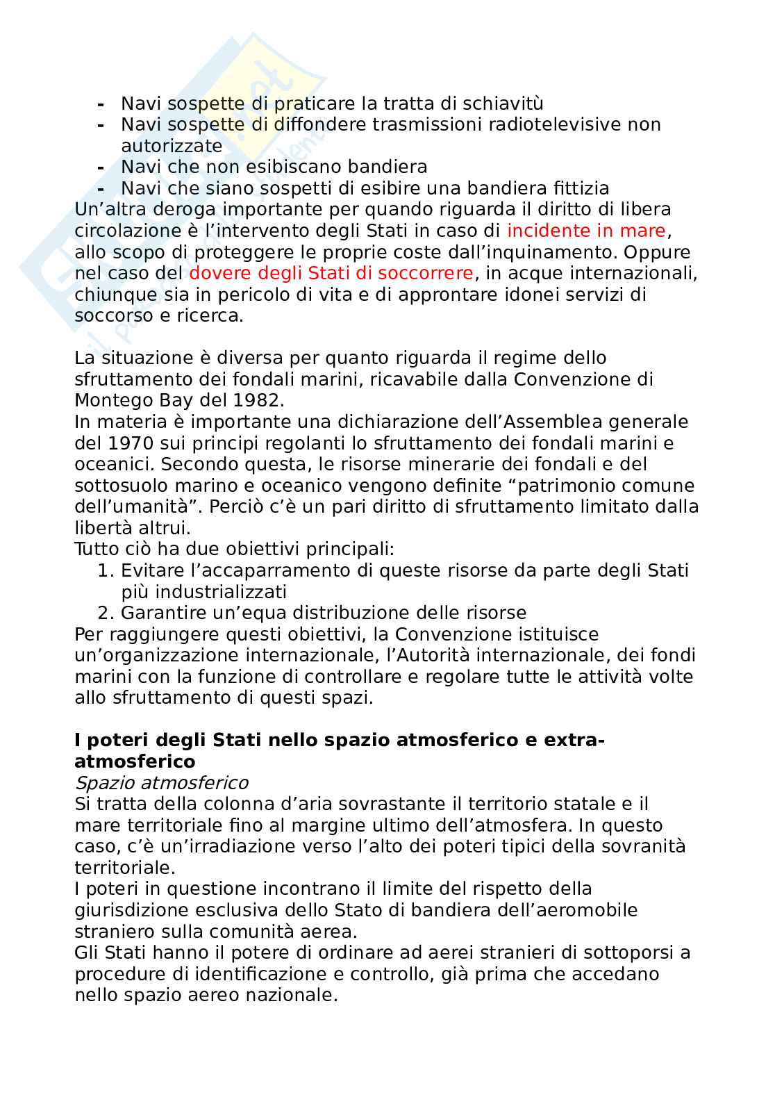Riassunto esame Diritto internazionale, Prof. Re Jacopo, libro consigliato Corso di diritto internazionale , De Sena, Starita Pag. 76