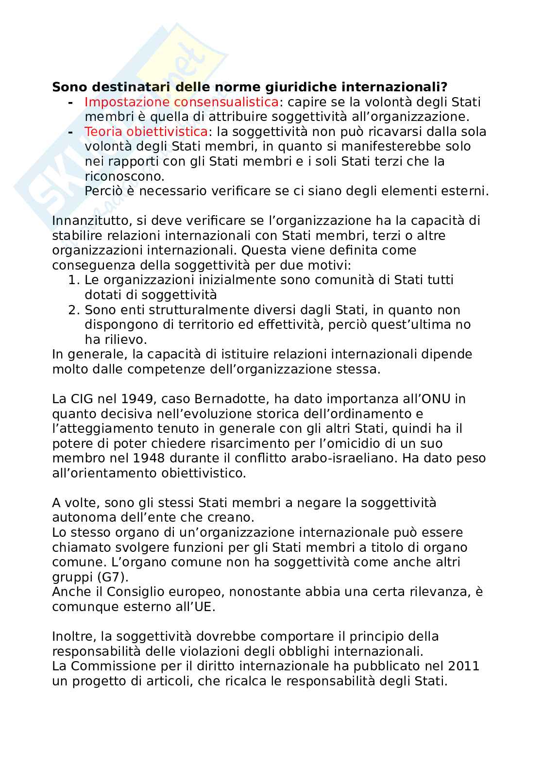 Riassunto esame Diritto internazionale, Prof. Re Jacopo, libro consigliato Corso di diritto internazionale , De Sena, Starita Pag. 81
