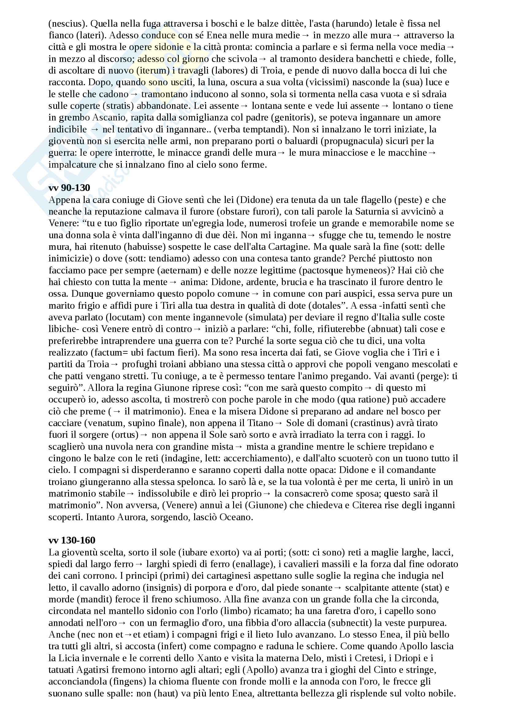 Eneide Libro 4 Traduzione E Analisi