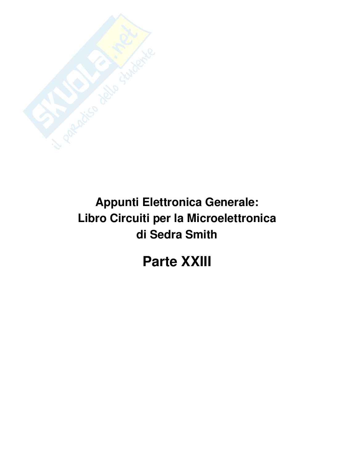 Appunti di Elettronica generale - Parte XXIII Pag. 1