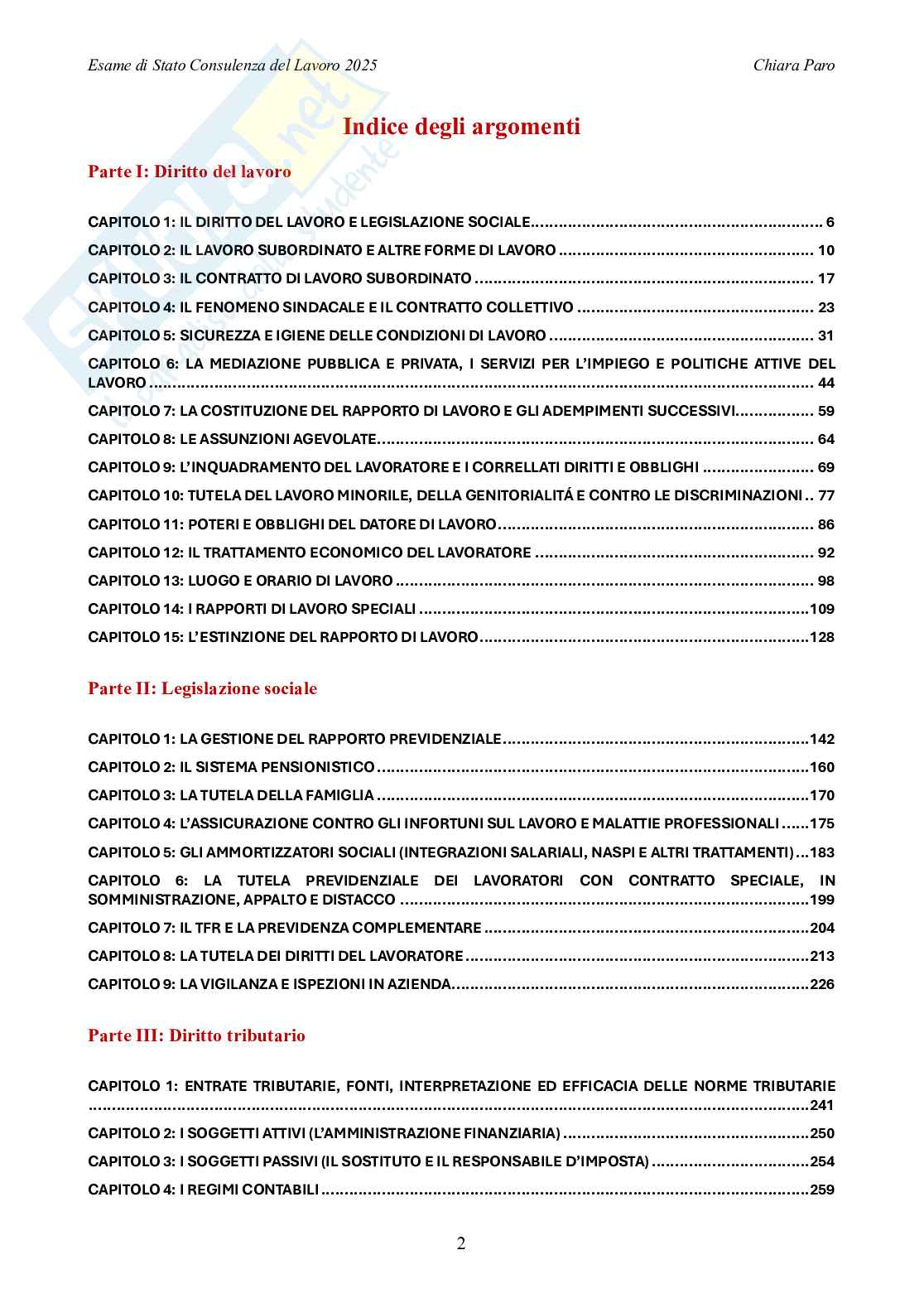 Riassunto esame Diritto del lavoro, Prof. De Mozzi Barbara, libro consigliato Manuale di base esame per Consulente del lavoro, Simone 2024  Pag. 2