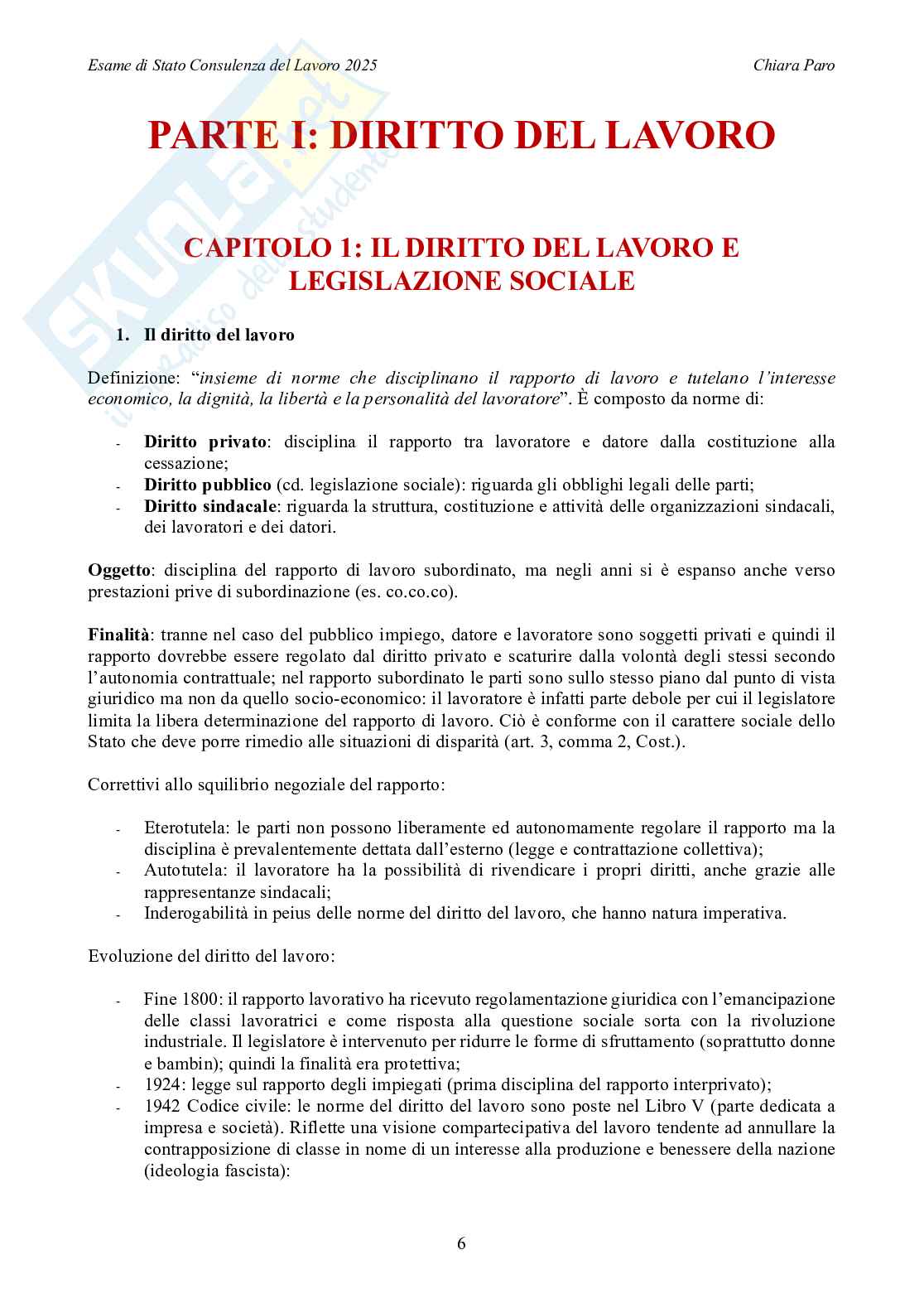 Riassunto esame Diritto del lavoro, Prof. De Mozzi Barbara, libro consigliato Manuale di base esame per Consulente del lavoro, Simone 2024  Pag. 6