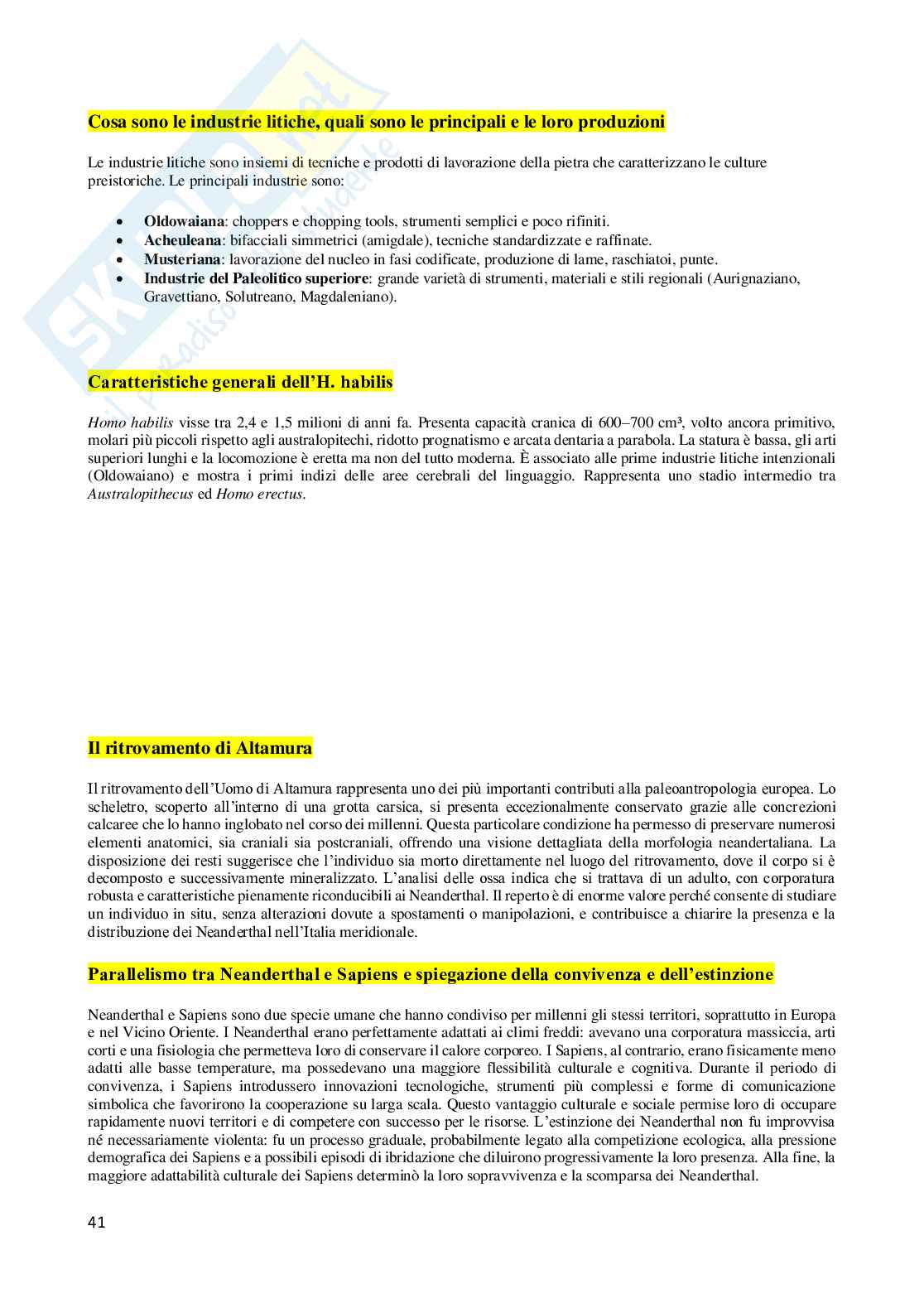 Domande aperte Antropologia  Pag. 41