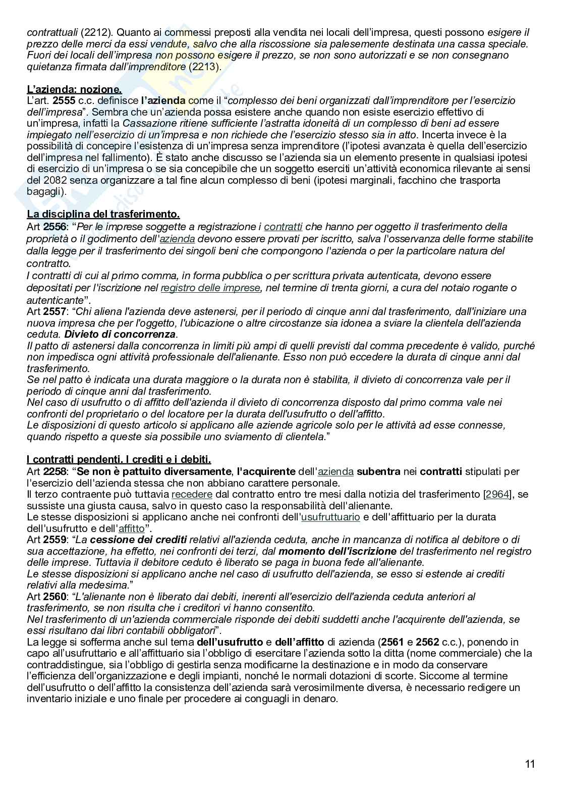 Riassunto esame Diritto commerciale, Prof. Ardizzone Luigi, libro consigliato Appunti di diritto commerciale , Jaeger  Pag. 11