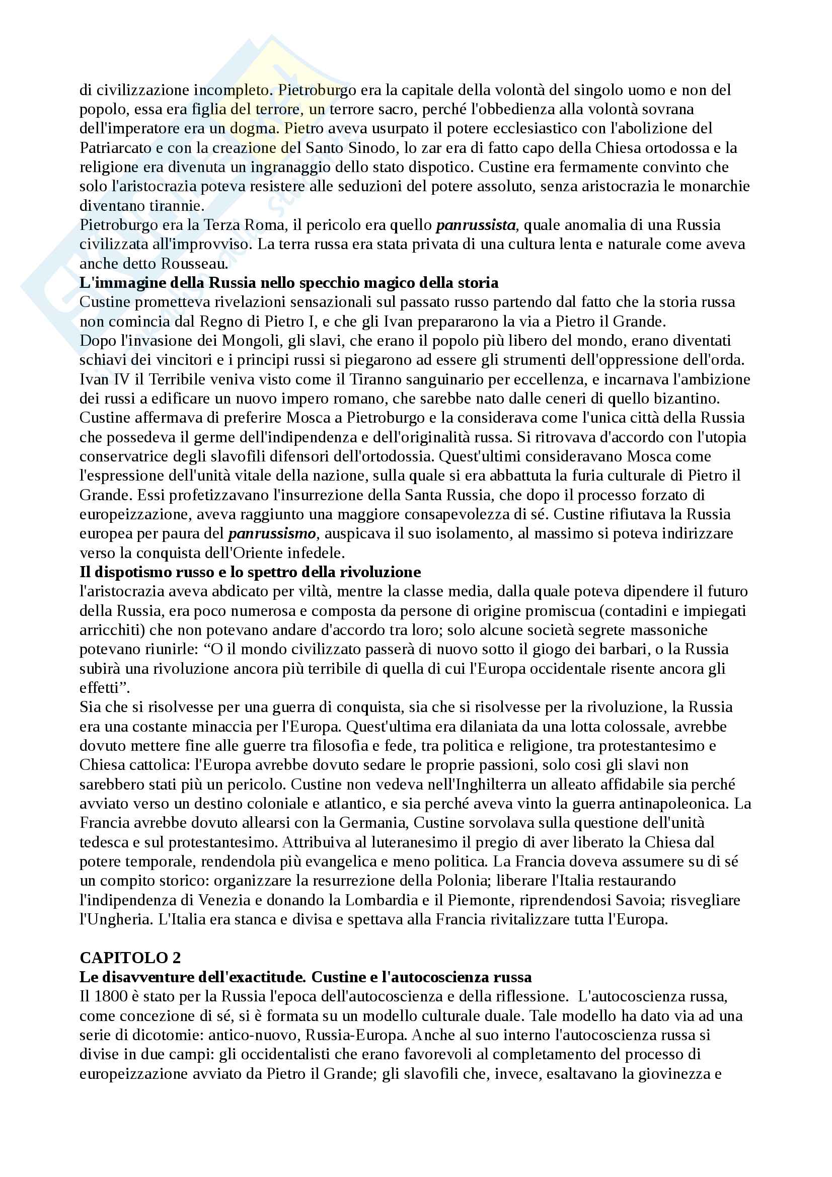 Riassunto esame storia dell'Europa Orientale, prof. Valle, libro consigliato Genealogia della Russofobia Pag. 2