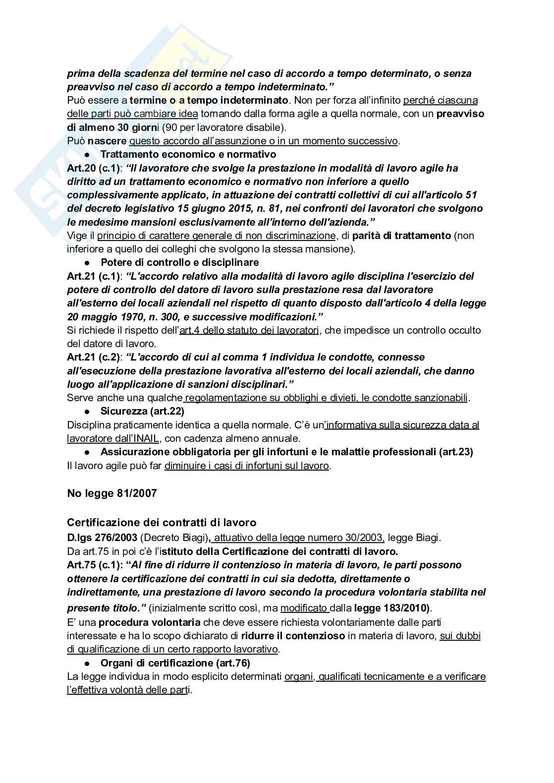 Riassunto esame Diritto del lavoro, Prof. Pellacani Giuseppe, libro consigliato Diritto del lavoro, Galantino Pag. 11