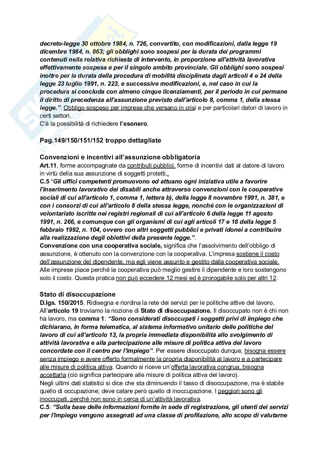 Riassunto esame Diritto del lavoro, Prof. Pellacani Giuseppe, libro consigliato Diritto del lavoro, Galantino Pag. 21