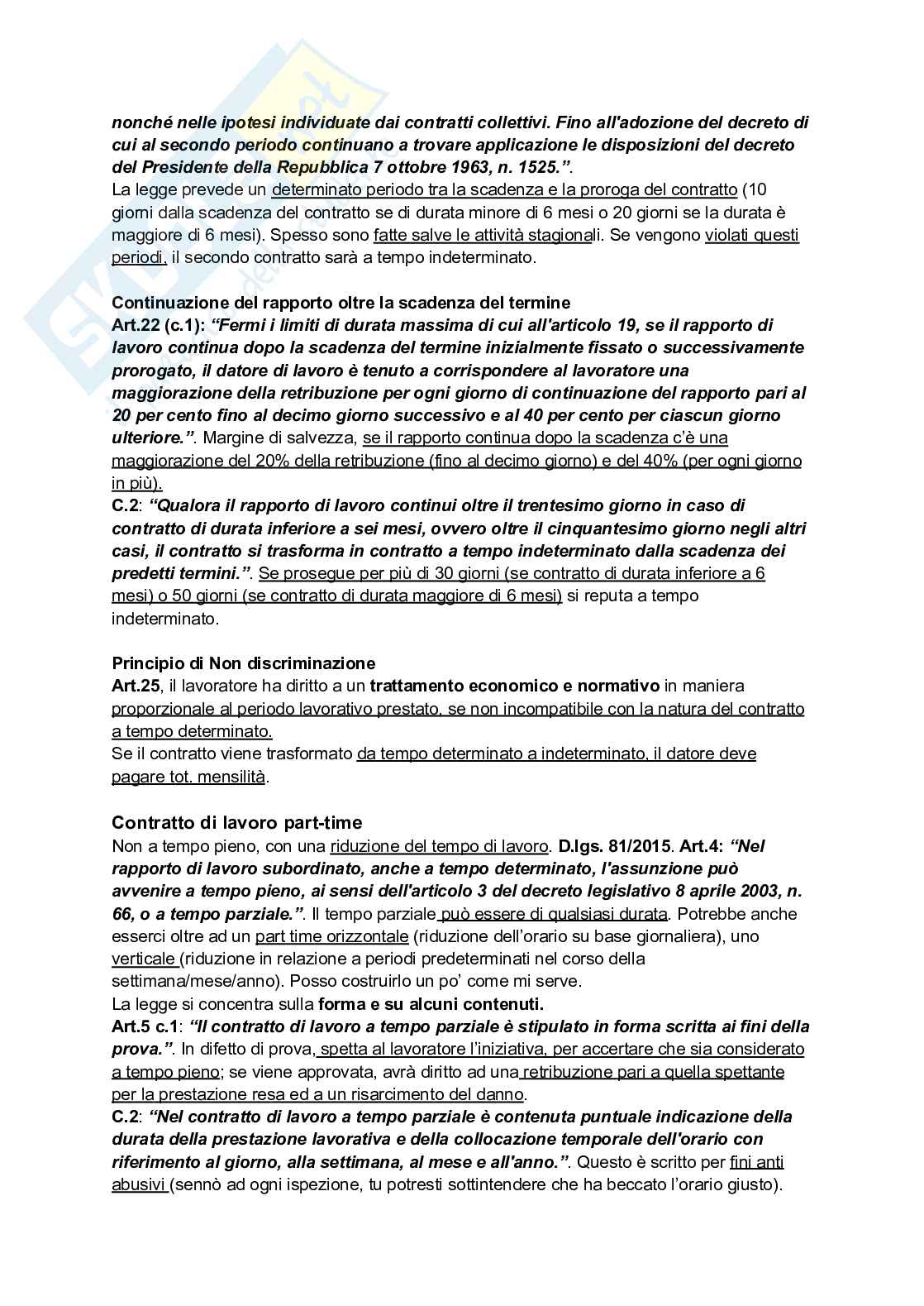 Riassunto esame Diritto del lavoro, Prof. Pellacani Giuseppe, libro consigliato Diritto del lavoro, Galantino Pag. 31