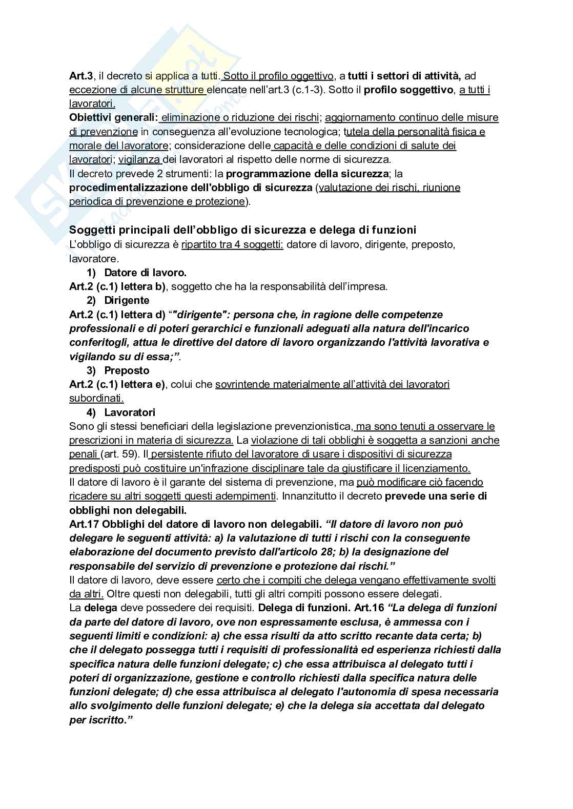 Riassunto esame Diritto del lavoro, Prof. Pellacani Giuseppe, libro consigliato Diritto del lavoro, Galantino Pag. 46