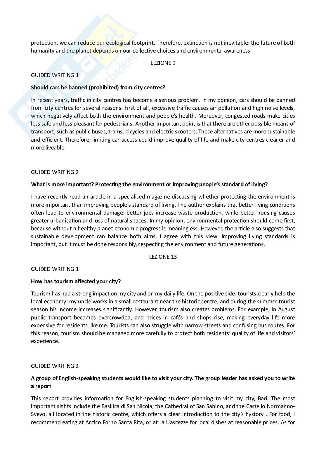 Esercitazioni Lingua inglese Pag. 2