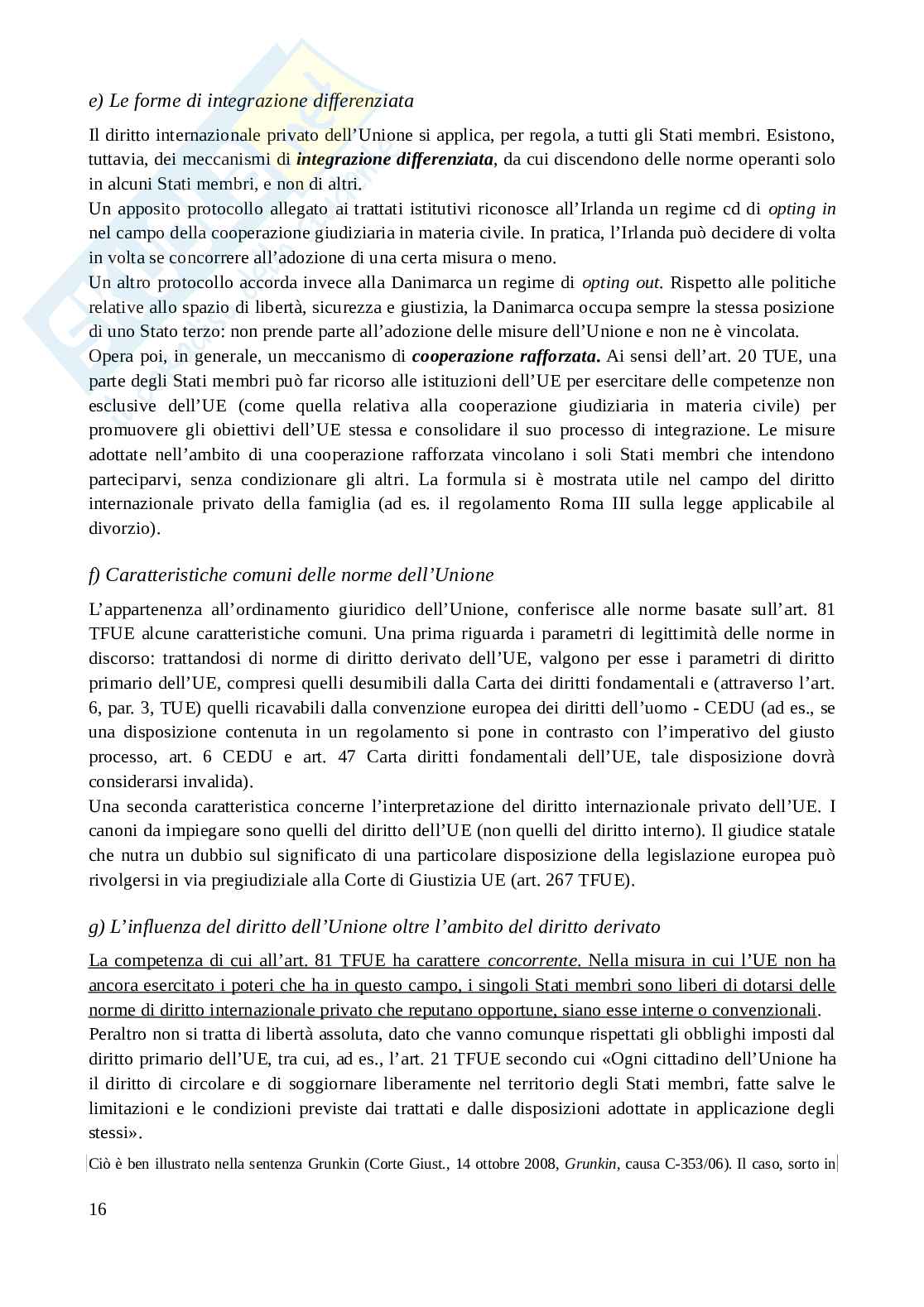 Riassunto esame Diritto internazionale privato e processuale, Prof. Honorati Costanza, libro consigliato Introduzione al diritto Internazionale privato (2^ edizione, 2023), Franzina Pag. 16