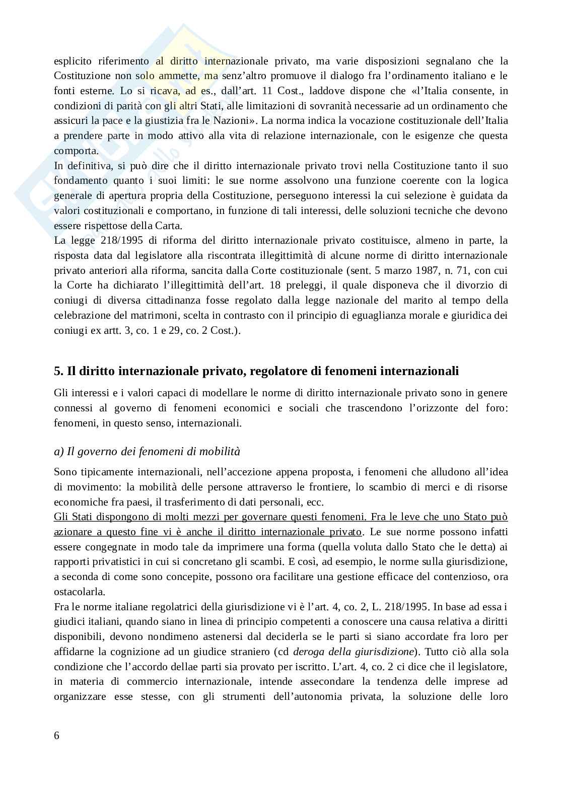 Riassunto esame Diritto internazionale privato e processuale, Prof. Honorati Costanza, libro consigliato Introduzione al diritto Internazionale privato (2^ edizione, 2023), Franzina Pag. 6
