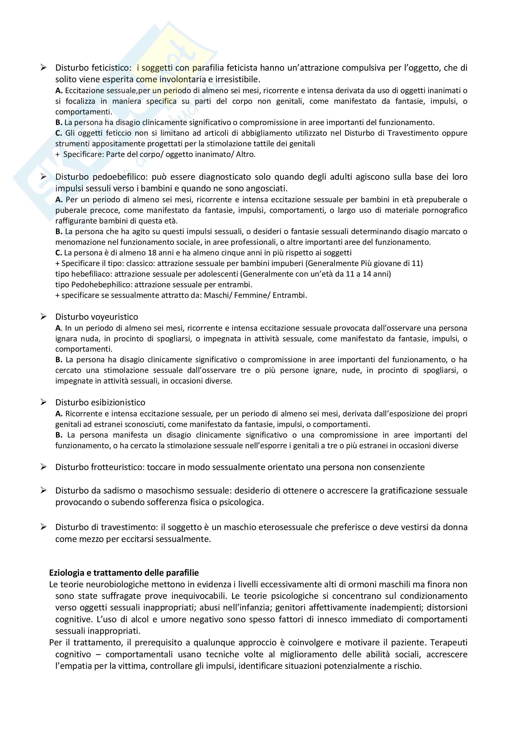 Riassunto esame di Psicopatologia generale, prof. Preti, libro consigliato "Psicologia clinica" di Kring Pag. 41