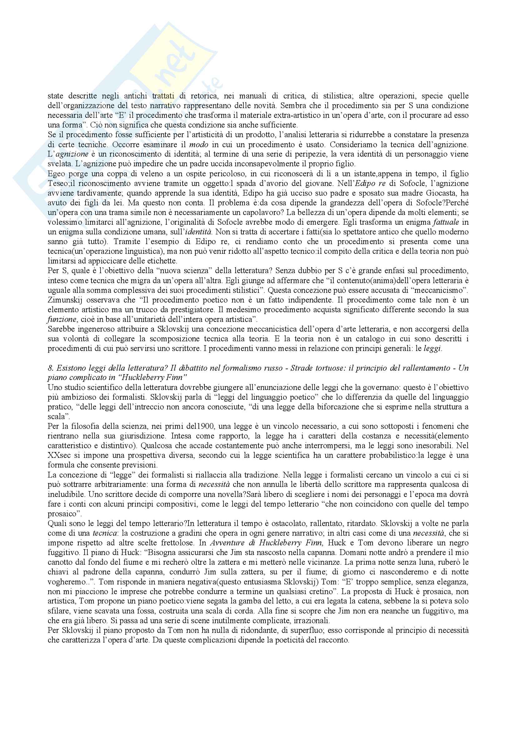Riassunto esame teoria della letteratura, docente Bova, libro consigliato Che cos'è la teoria della letteratura, Bottiroli Pag. 11