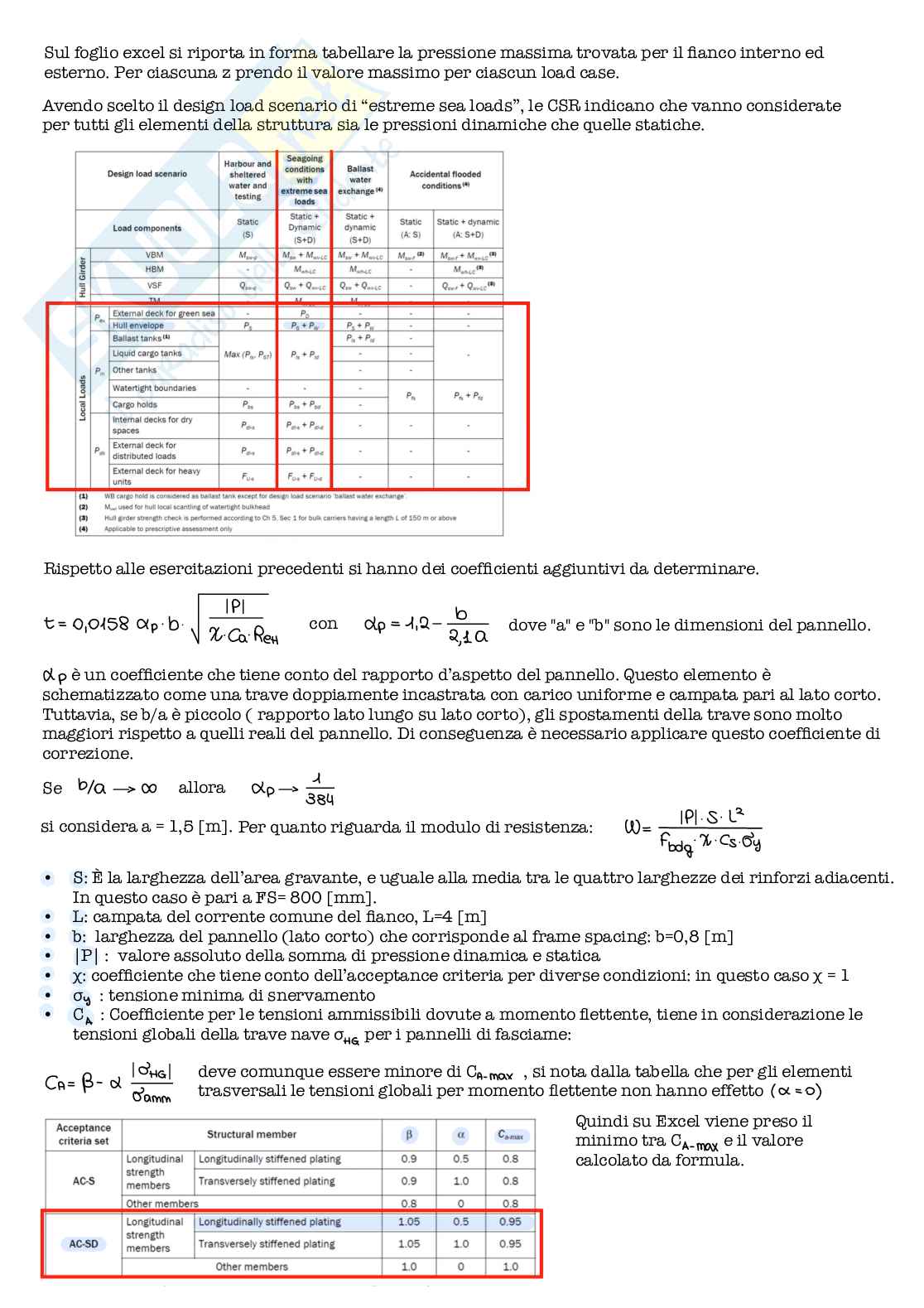 Esercitazioni Costruzioni navali 2 Pag. 36