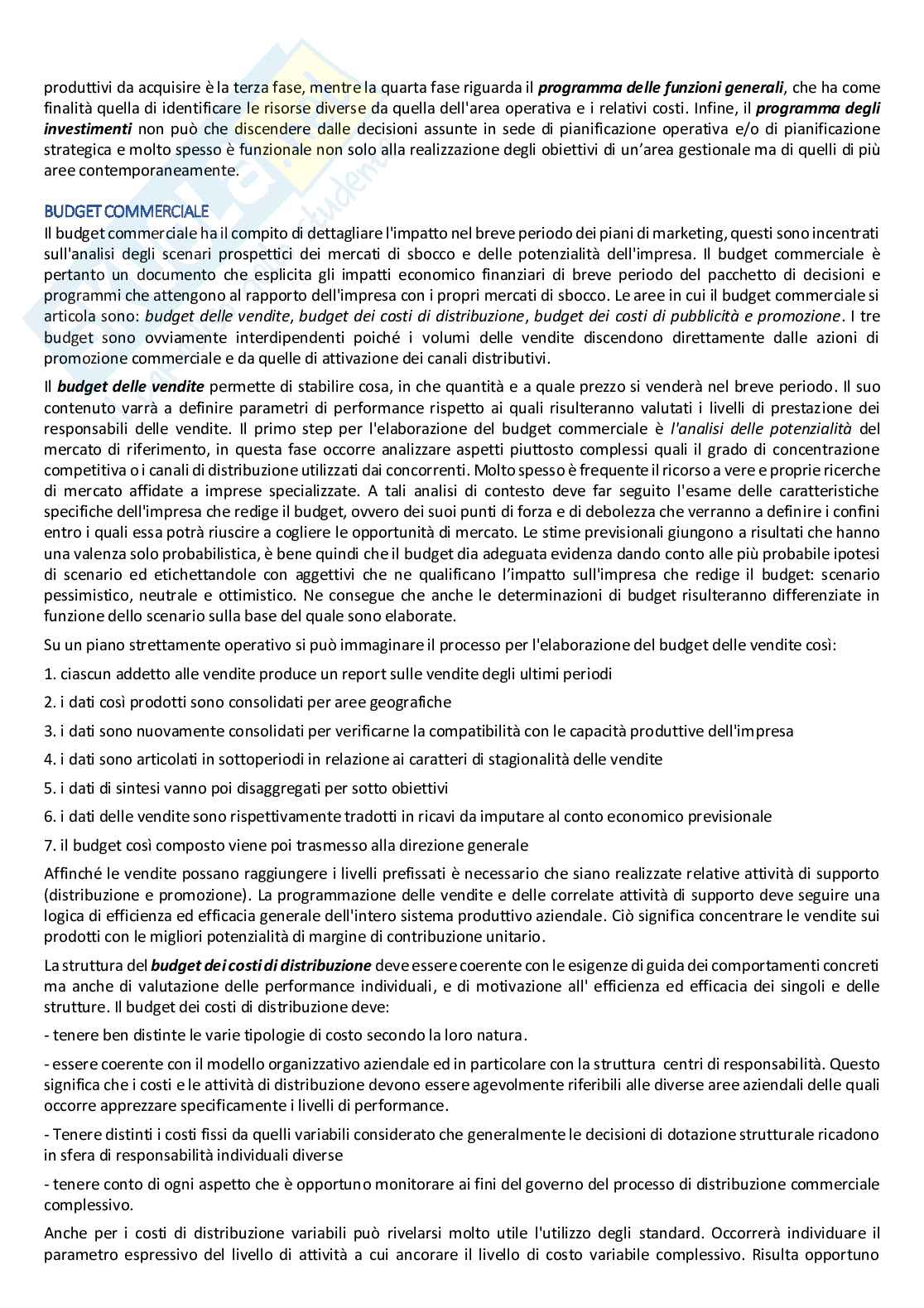 Riassunto esame Programmazione e controllo, Prof. Aversano Gabriele, libro consigliato Pianificazione e controllo di gestione. Principi e strumenti, Potito Pag. 16