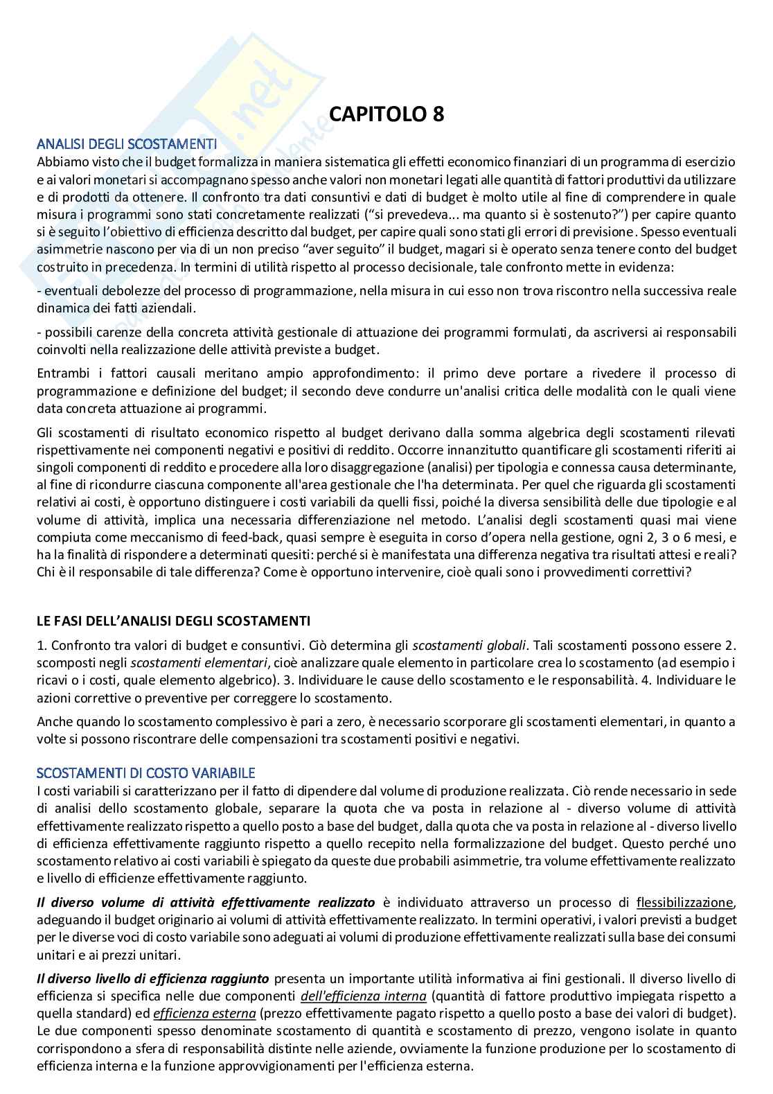 Riassunto esame Programmazione e controllo, Prof. Aversano Gabriele, libro consigliato Pianificazione e controllo di gestione. Principi e strumenti, Potito Pag. 26