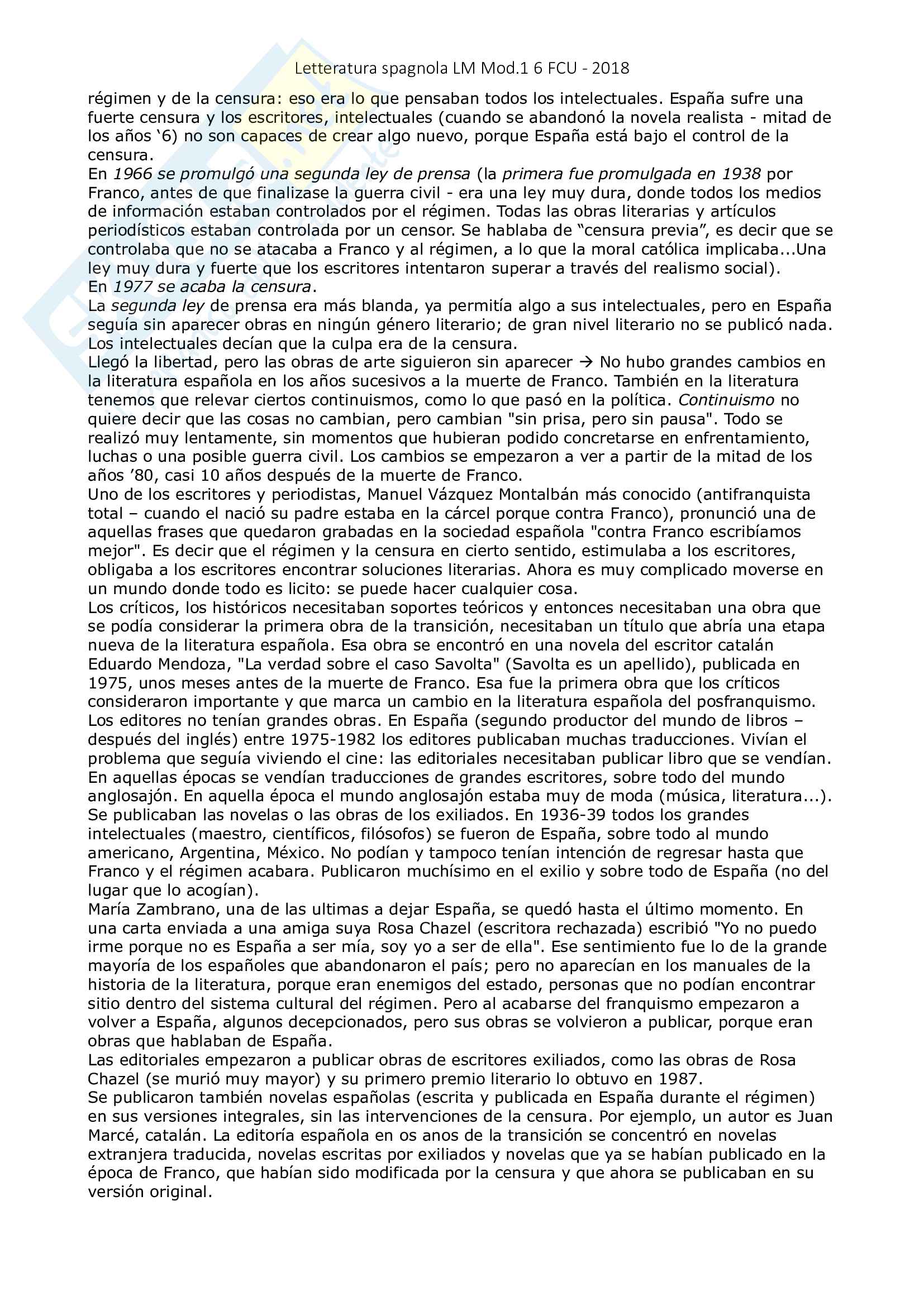 Letteratura spagnola - Mod.1 (6CFU) Pag. 26