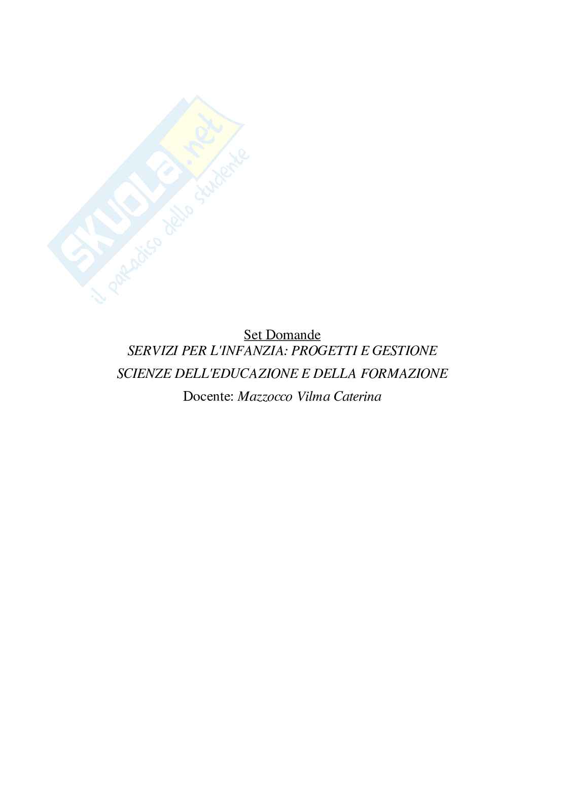 Paniere Servizi per l'infanzia: progetti e gestione - Risposte multiple - aggiornato (2026) Pag. 2