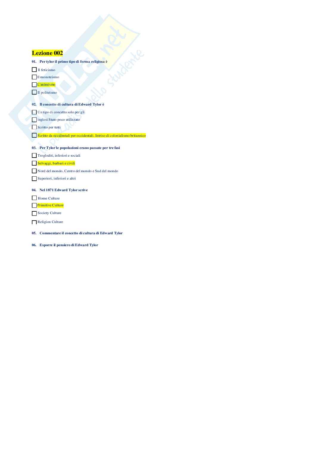 Discipline demoetnoantropologiche Pag. 6