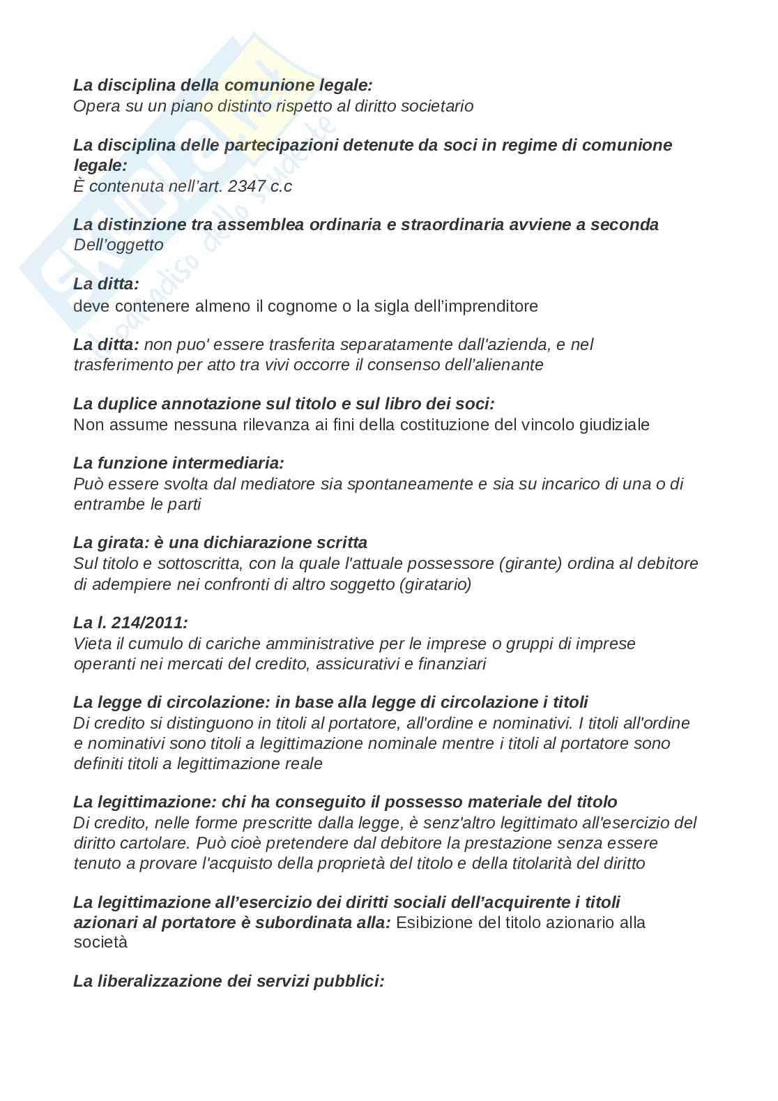 Paniere esame Diritto commerciale Pag. 26