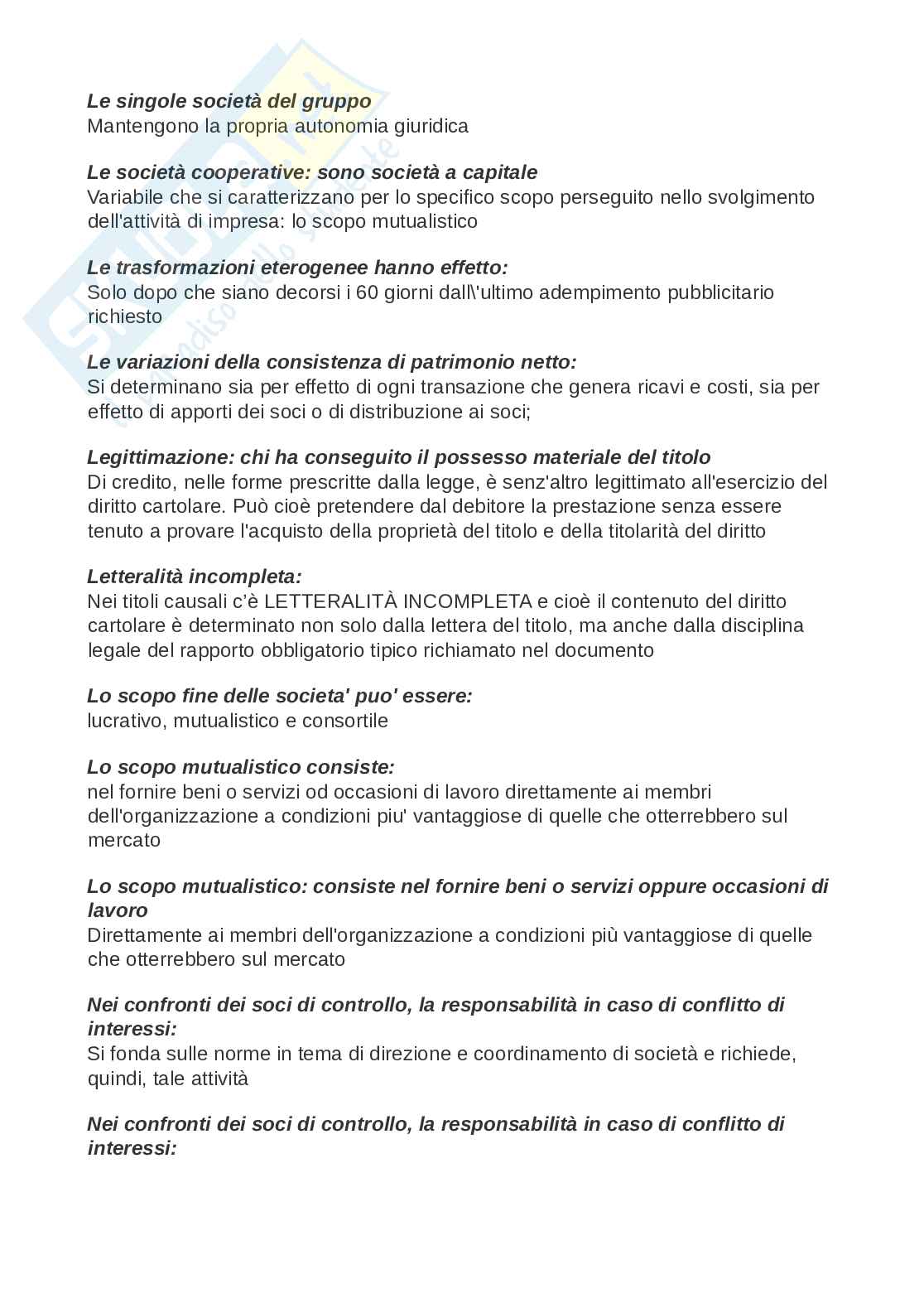 Paniere esame Diritto commerciale Pag. 31