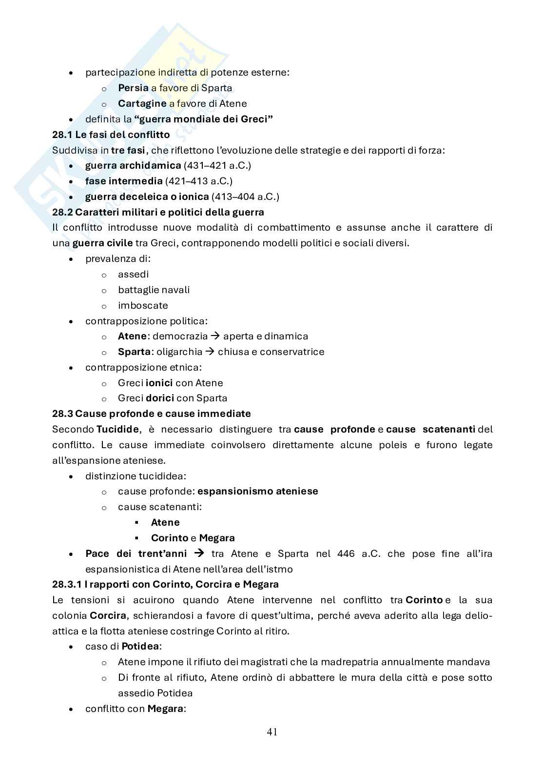 Schemi pre parziale Civiltà del mondo antico e medioevale Pag. 41