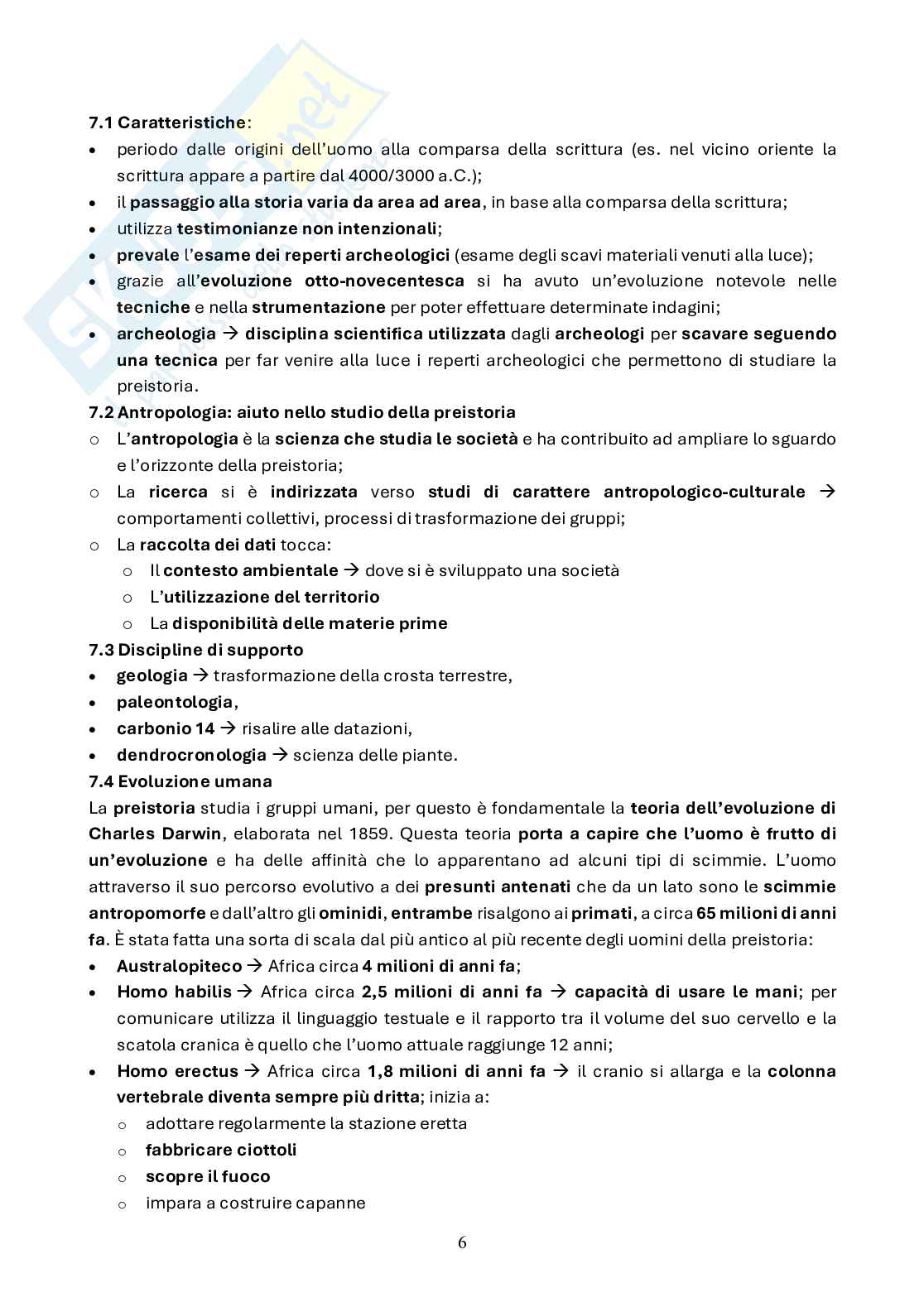 Schemi pre parziale Civiltà del mondo antico e medioevale Pag. 6