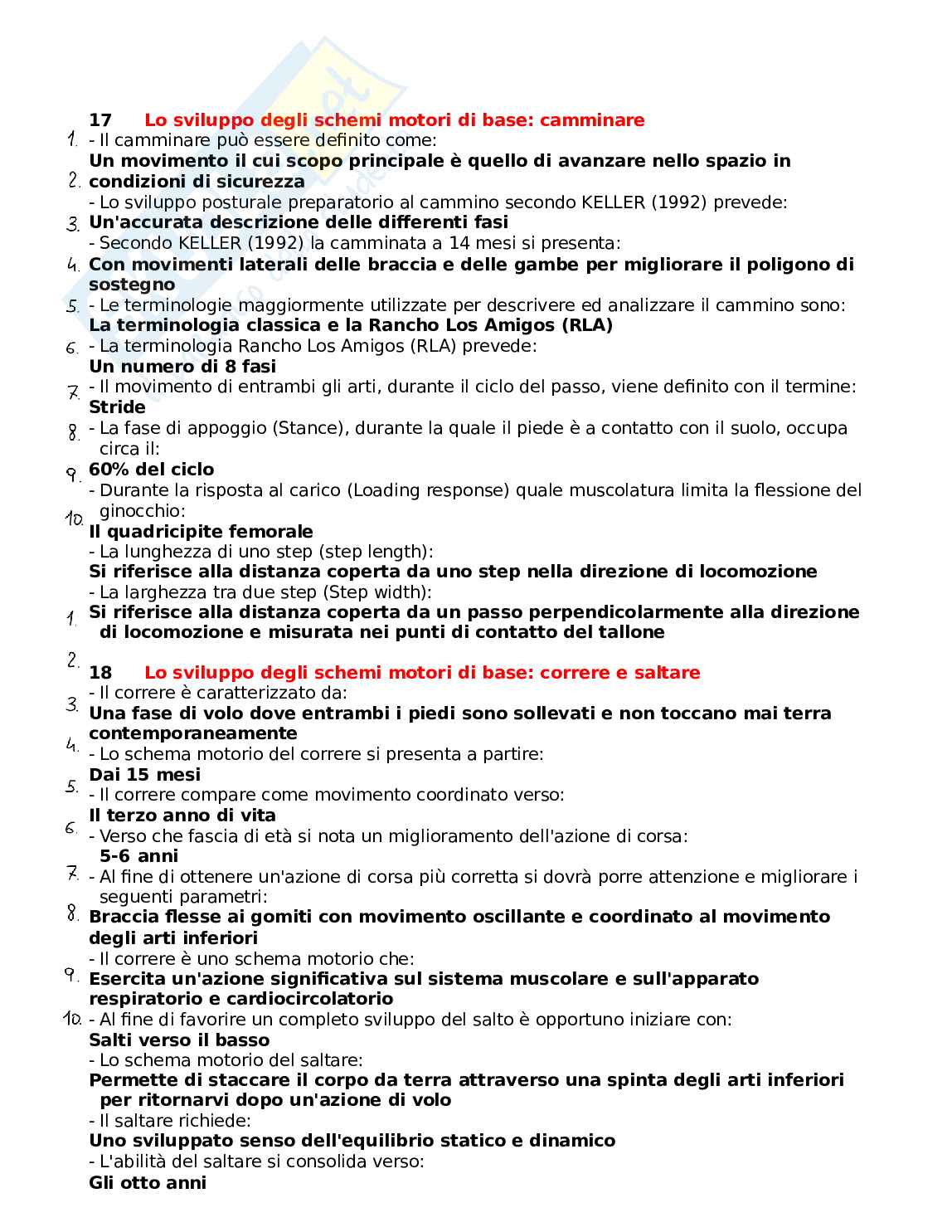 Paniere Metodologia della valutazione motoria. Aggiornato e completo. In ordine Pag. 16