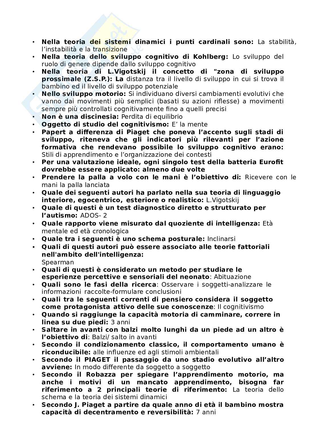 Paniere Metodologia della valutazione motoria. Aggiornato e completo. In ordine Pag. 41