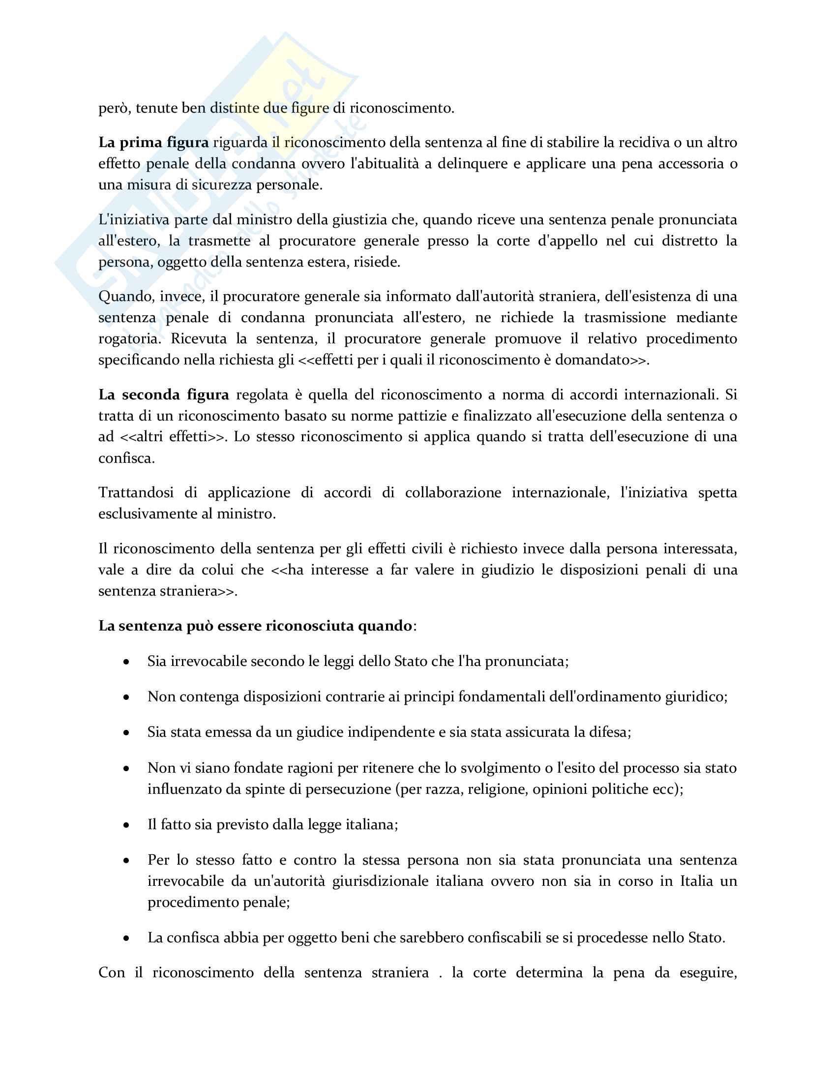 Riassunto - Diritto penale transnazionale - Pag. 21