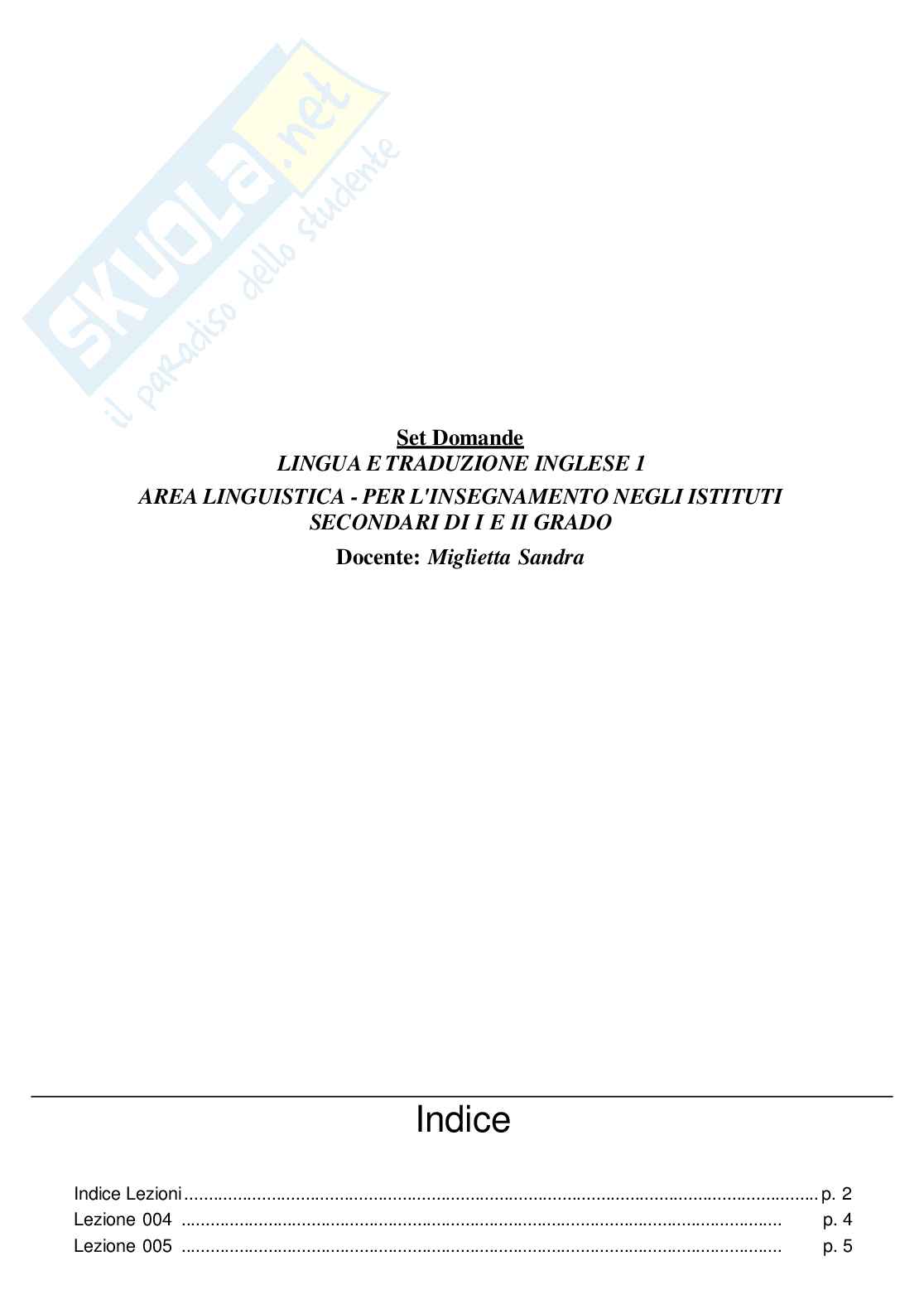 Risposte domande chiuse Lingua e traduzione inglese I aggiornate 2026 Pag. 2