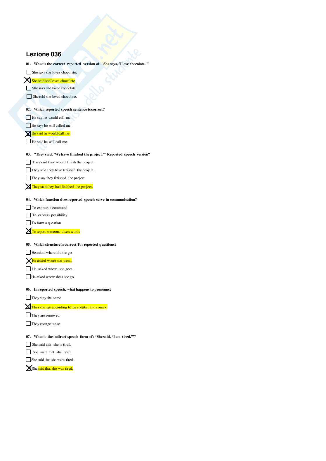 Risposte domande chiuse Lingua e traduzione inglese I aggiornate 2026 Pag. 31