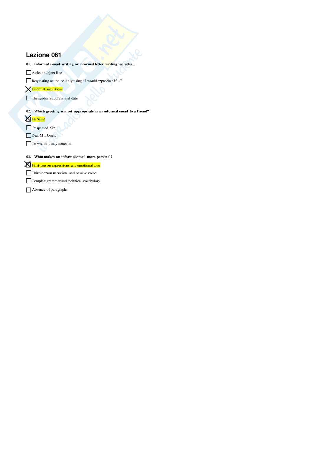 Risposte domande chiuse Lingua e traduzione inglese I aggiornate 2026 Pag. 46