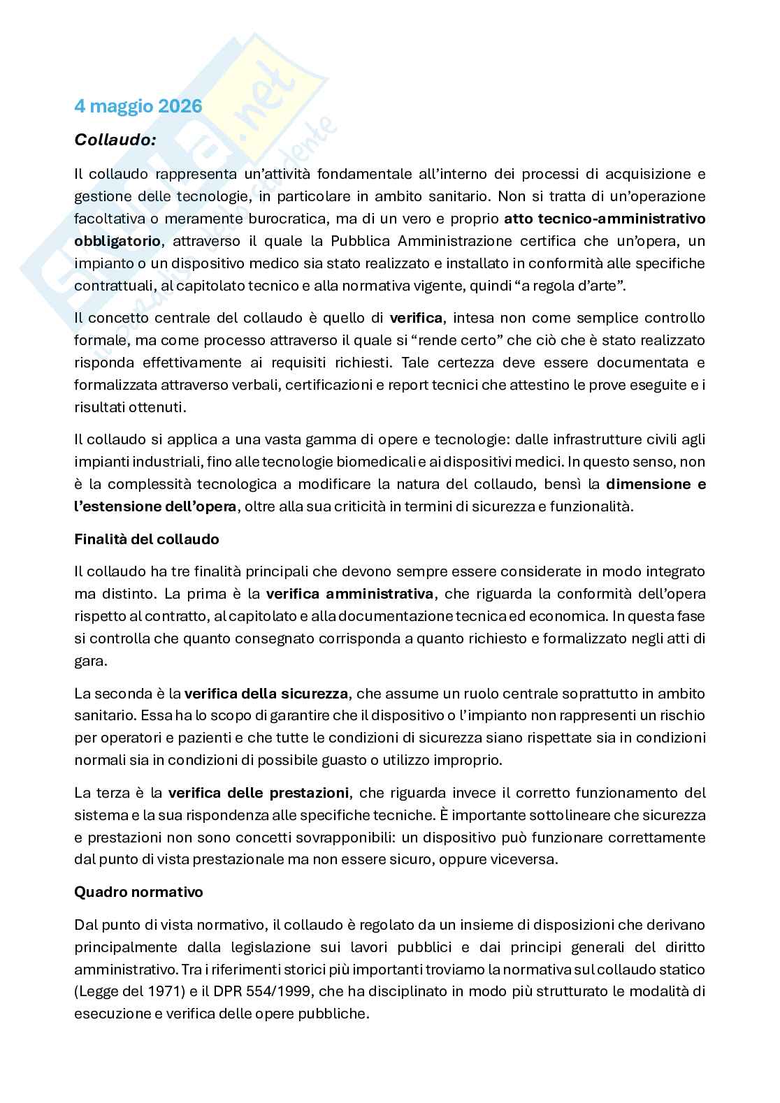 Appunti Lezione Collaudo delle tecnologie biomediche Pag. 41