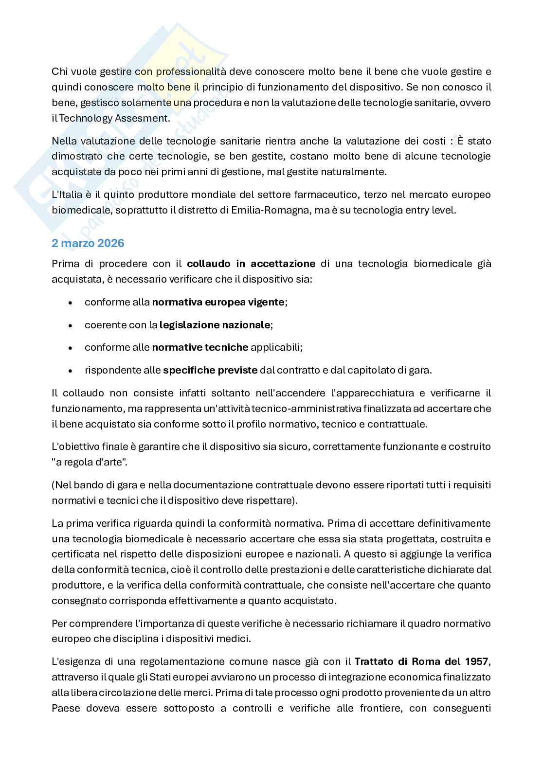 Appunti Lezione Collaudo delle tecnologie biomediche Pag. 6