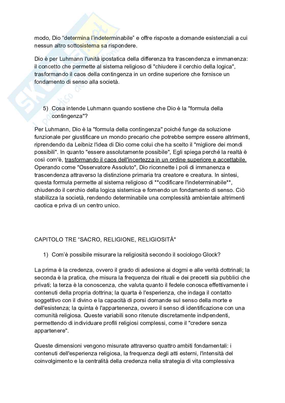 Domande aperte svolte dell'esame di Società, religioni e diritti umani Pag. 16