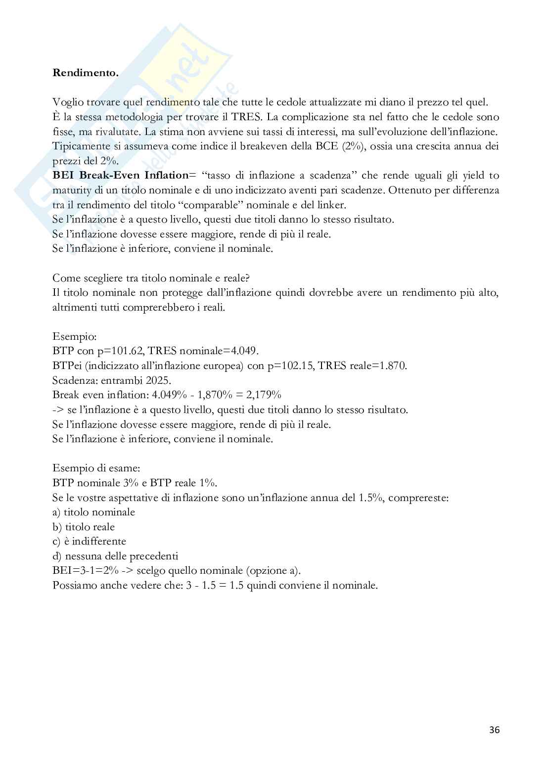 Economia del mercato mobiliare Pag. 36