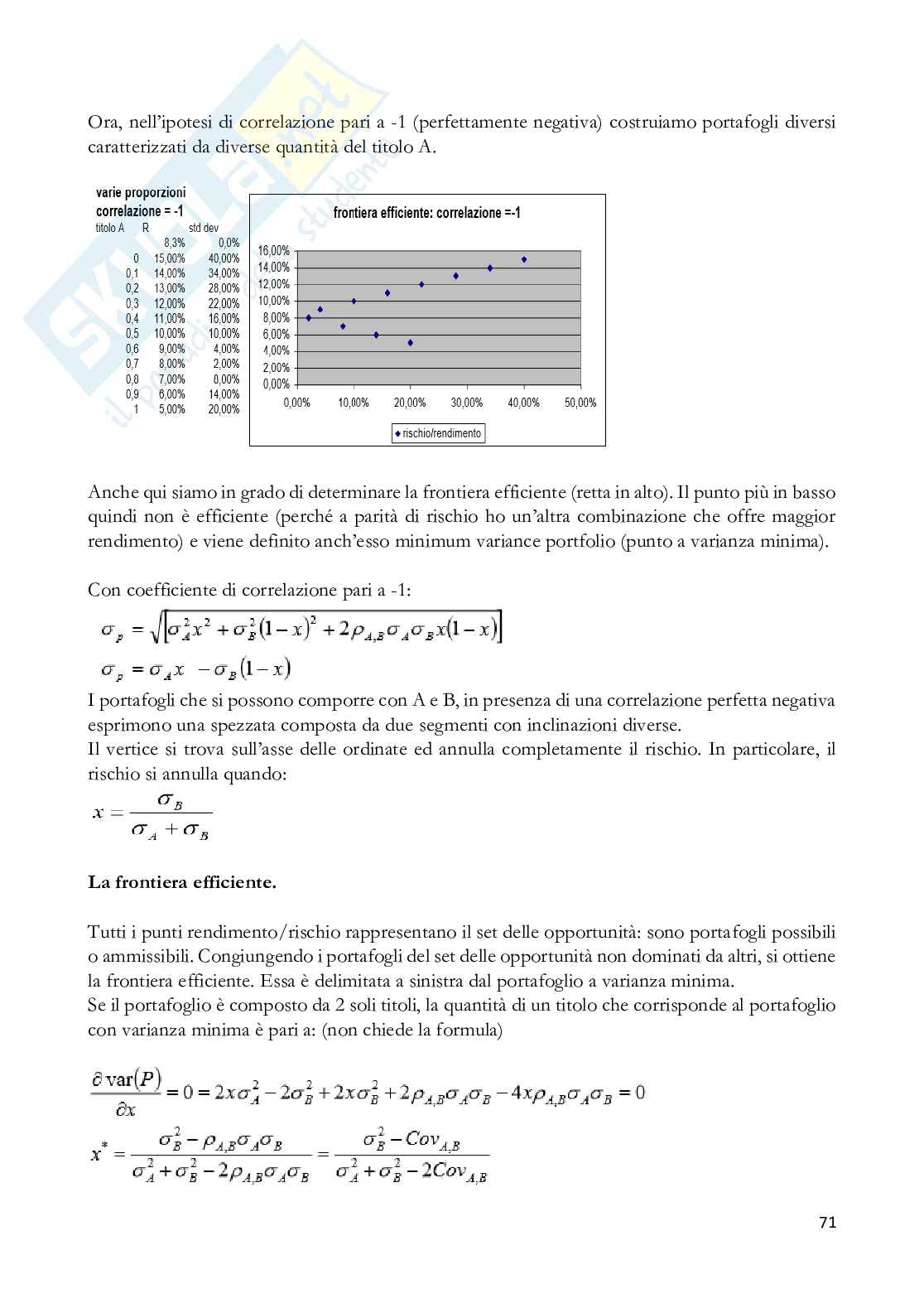 Economia del mercato mobiliare Pag. 71