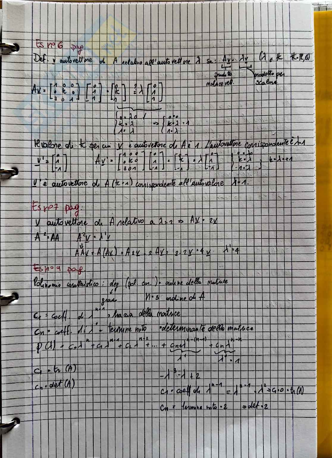 Esercizi Svolti Geometria e algebra lineare: operazioni con vettori e combinazioni lineari Pag. 21