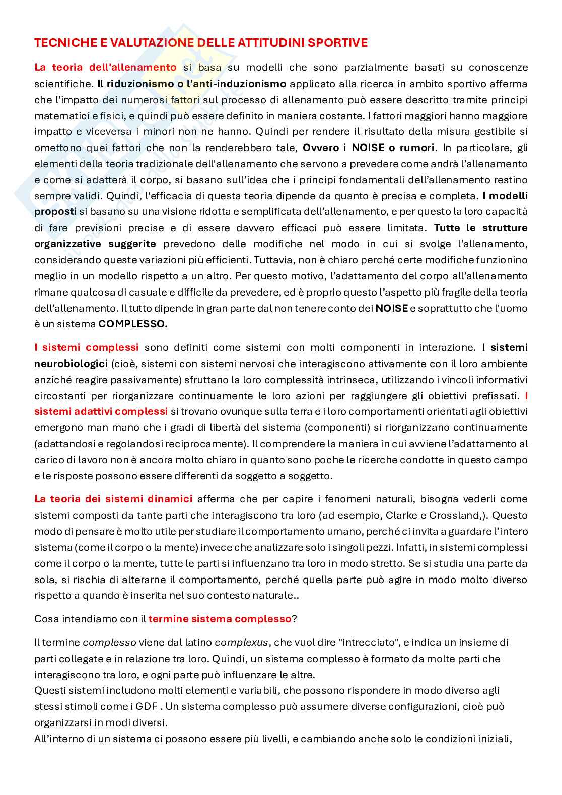 Tecniche e valutazione delle attitudini sportive Pag. 1